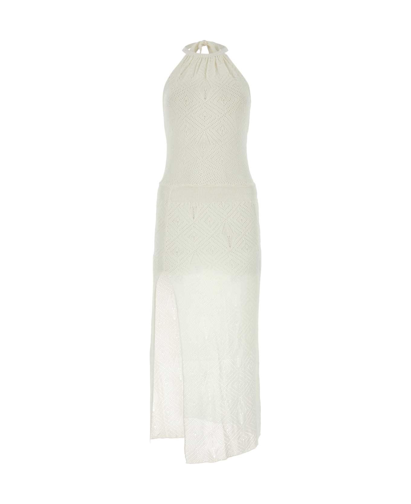 Gimaguas White Viscose Paros Dress - WHITE