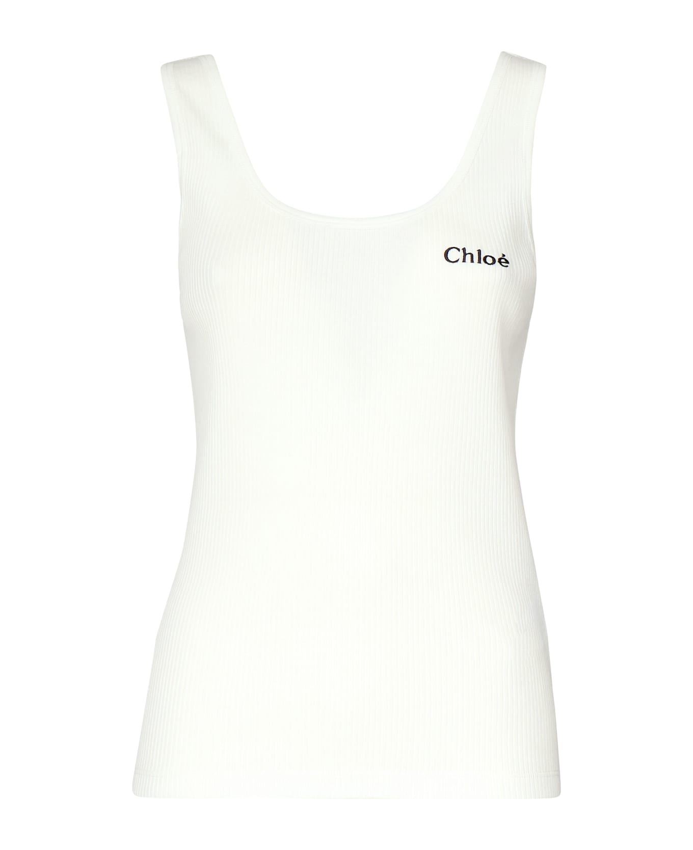 Chloé Tank Top With Logo - White