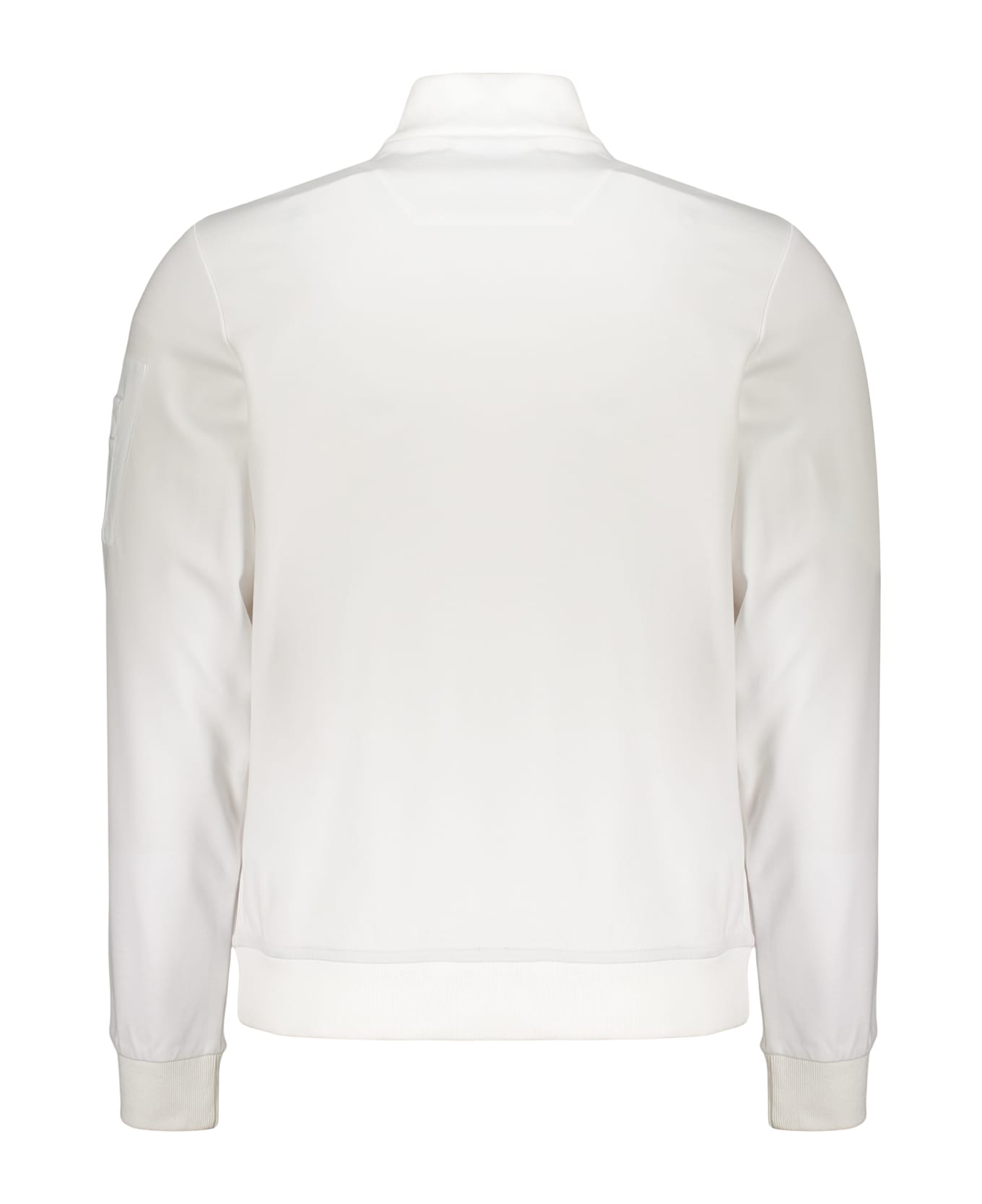 Moorer Techno Fabric Full-zip Sweatshirt - White