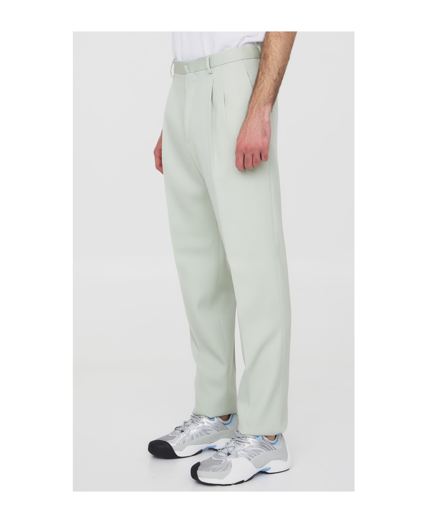Lanvin Wide-leg Trousers - GREEN