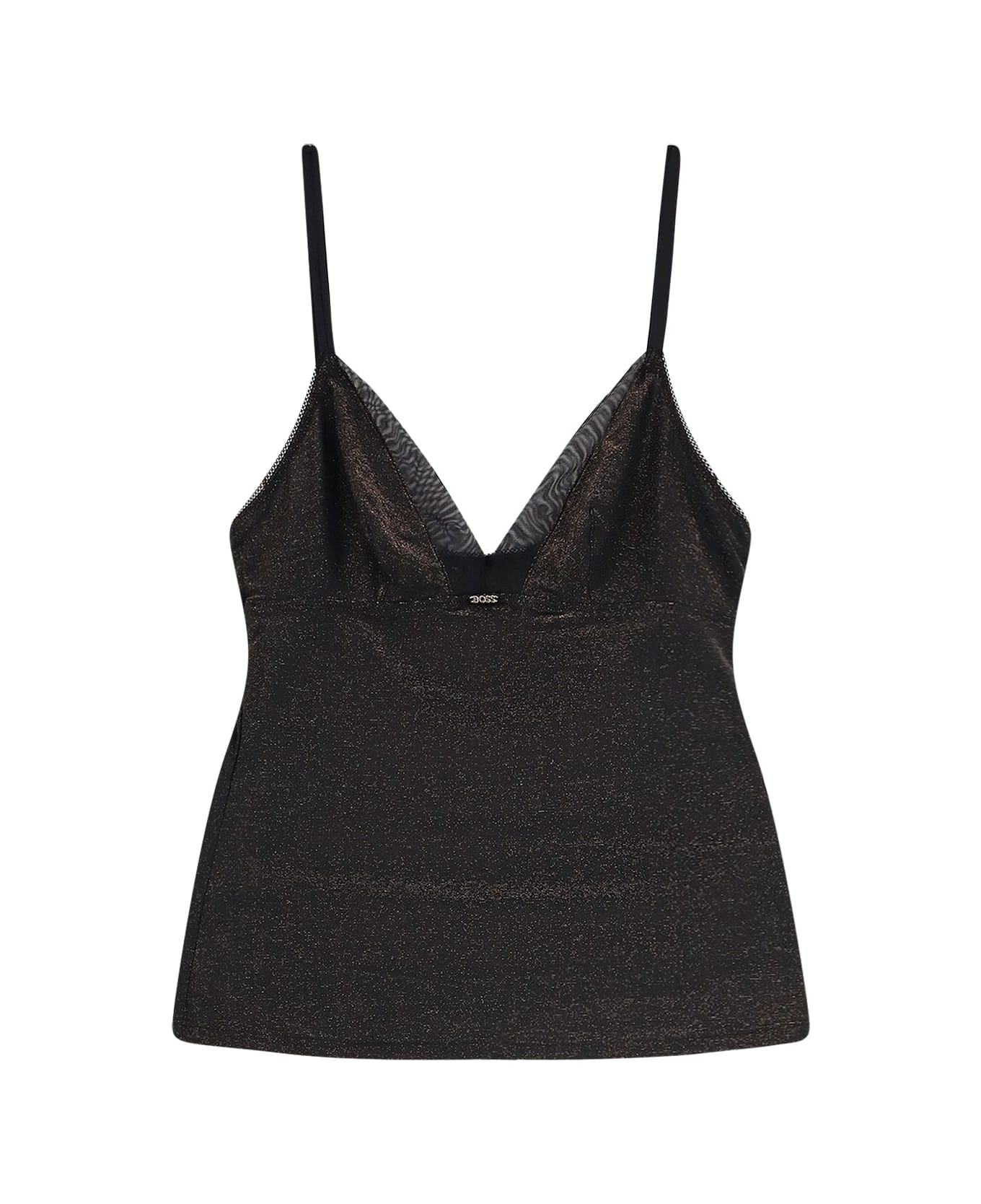 Hugo Boss Lurex Tank Top And Slip Set - Black