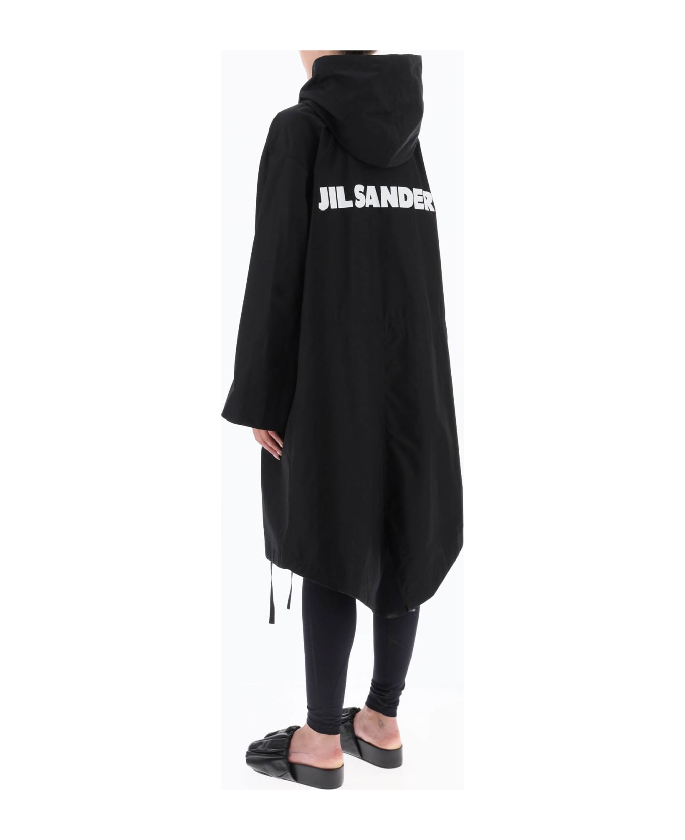 Jil Sander Black Oversized Midi Parka - Black コート