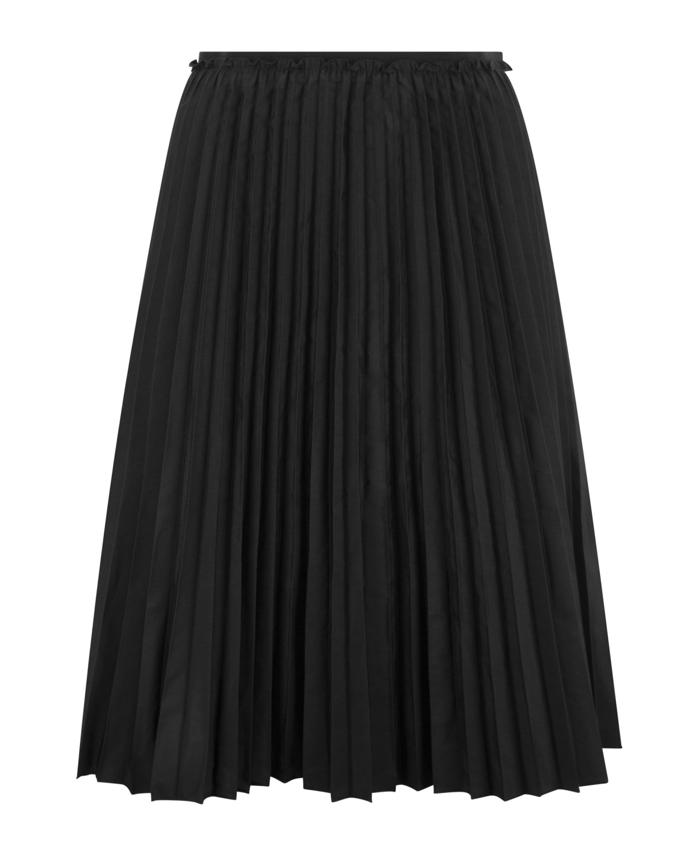 RED Valentino Pleated Taffeta Skirt - Black
