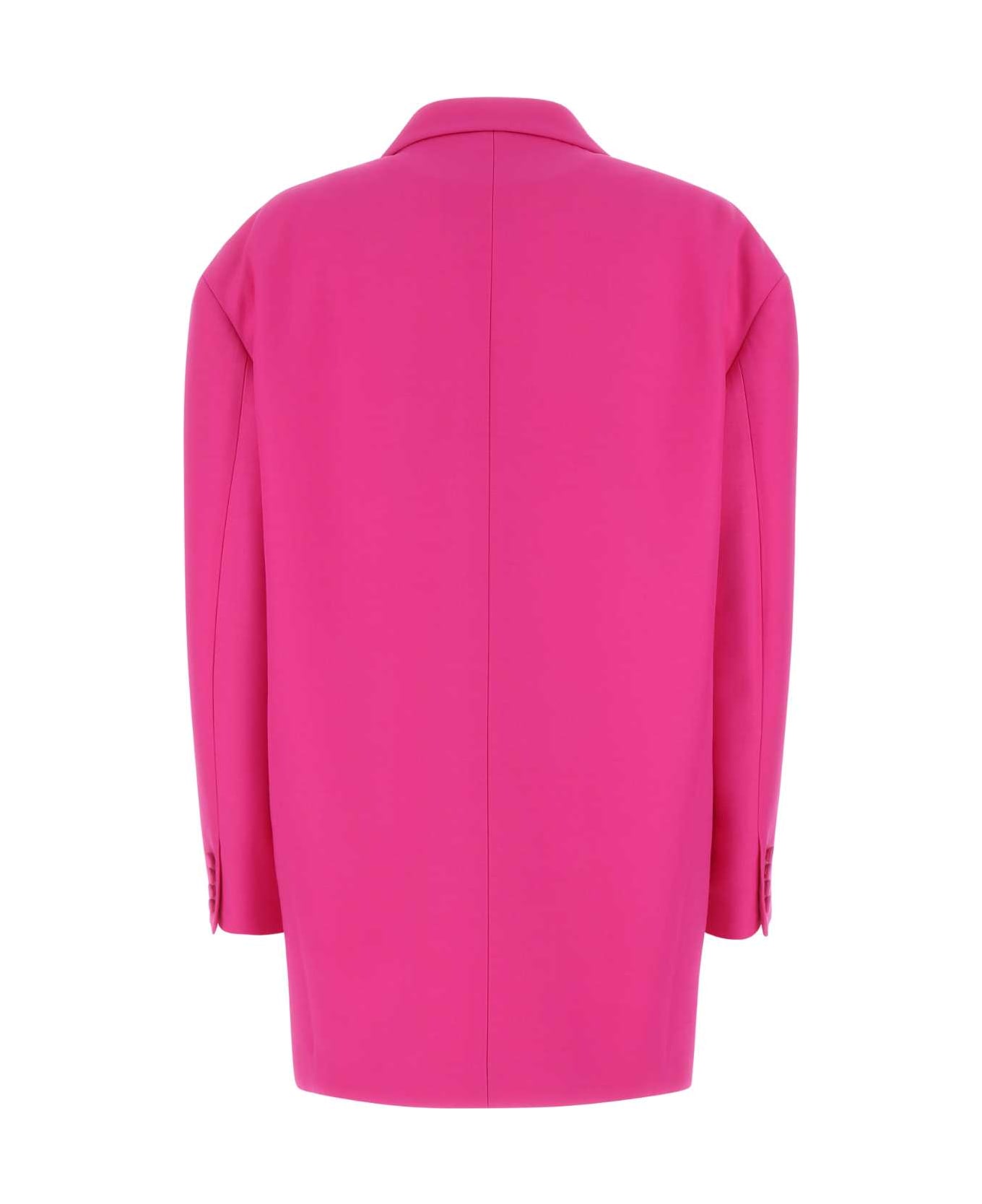 Valentino Garavani Pink Pp Wool Blend Oversize Blazer - UWT