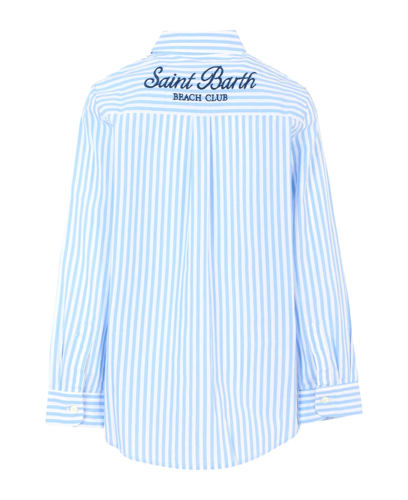 MC2 Saint Barth Light Blue Shirt For Boy With Blue Logo - Light Blue