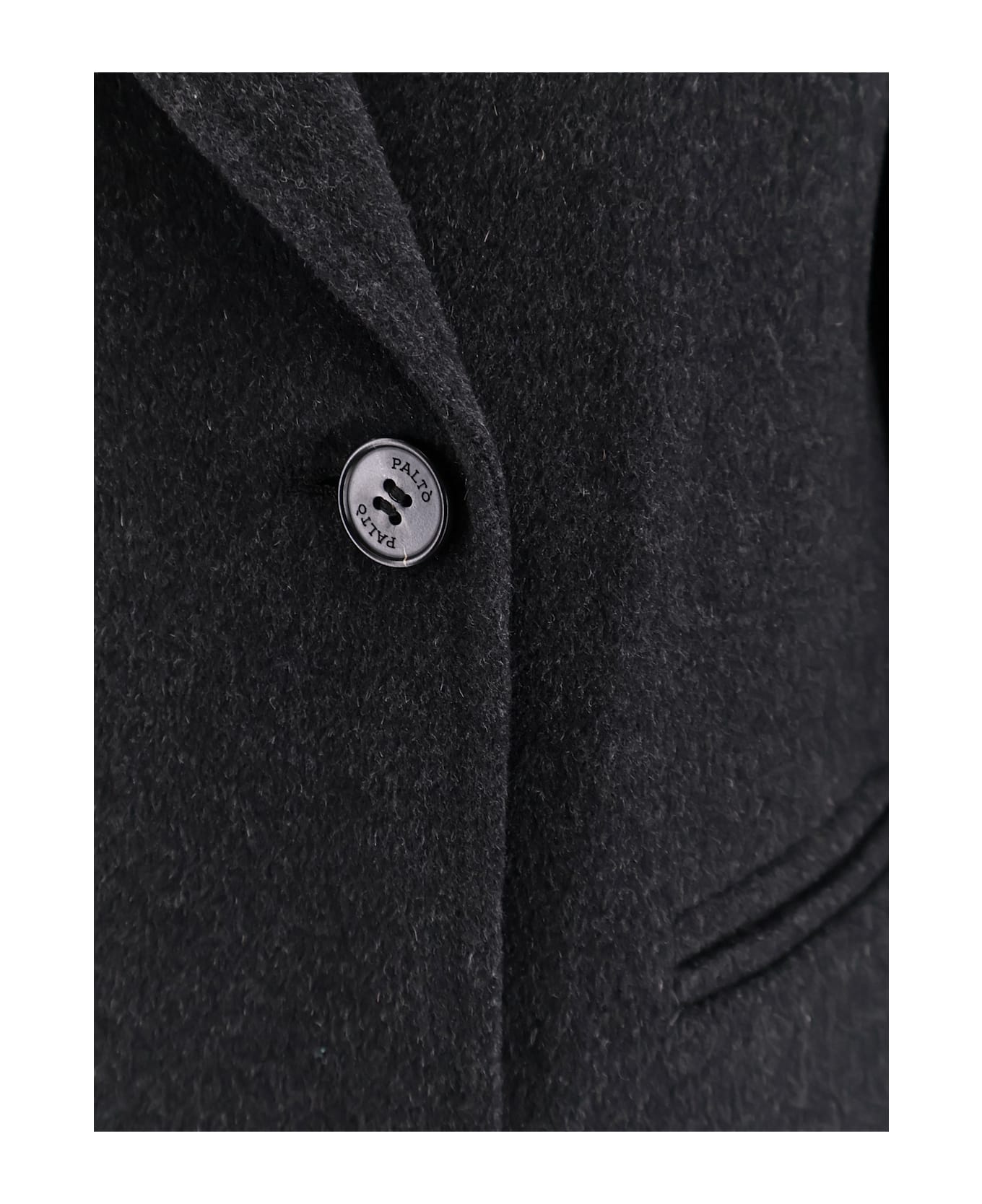Paltò Ariella Double-breasted Wool Coat - Anthracite