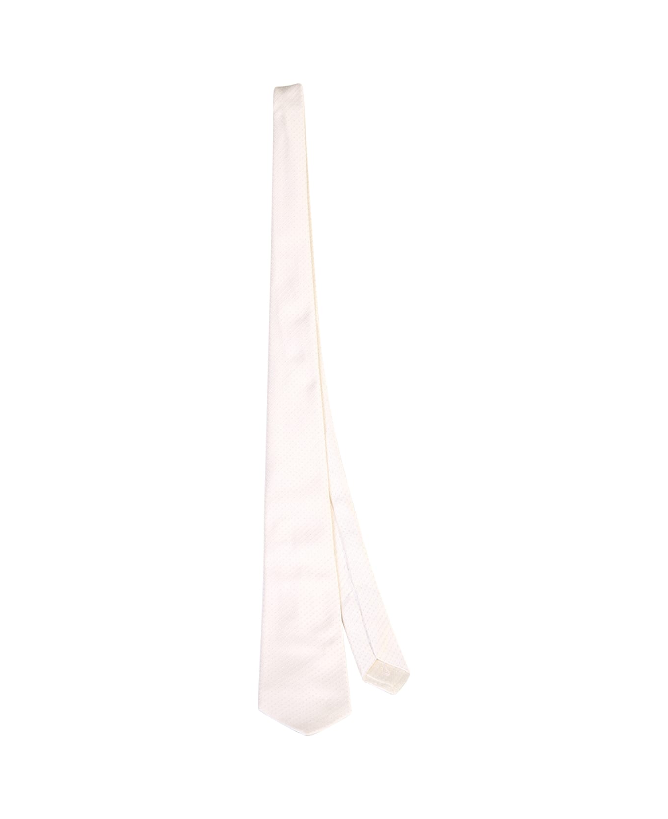 Kiton Striped Tie - White