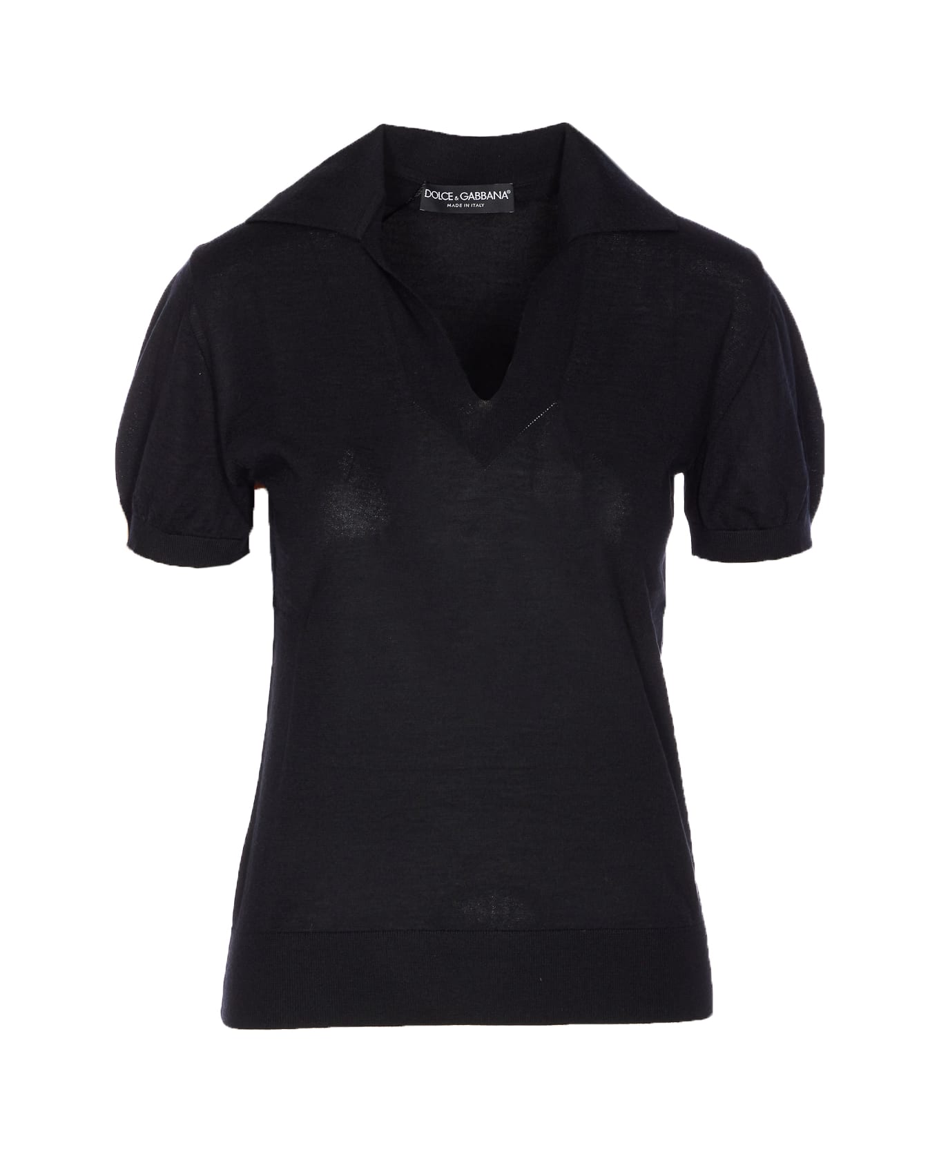 Dolce 
Gabbana Cashmere Polo Sweater - Black