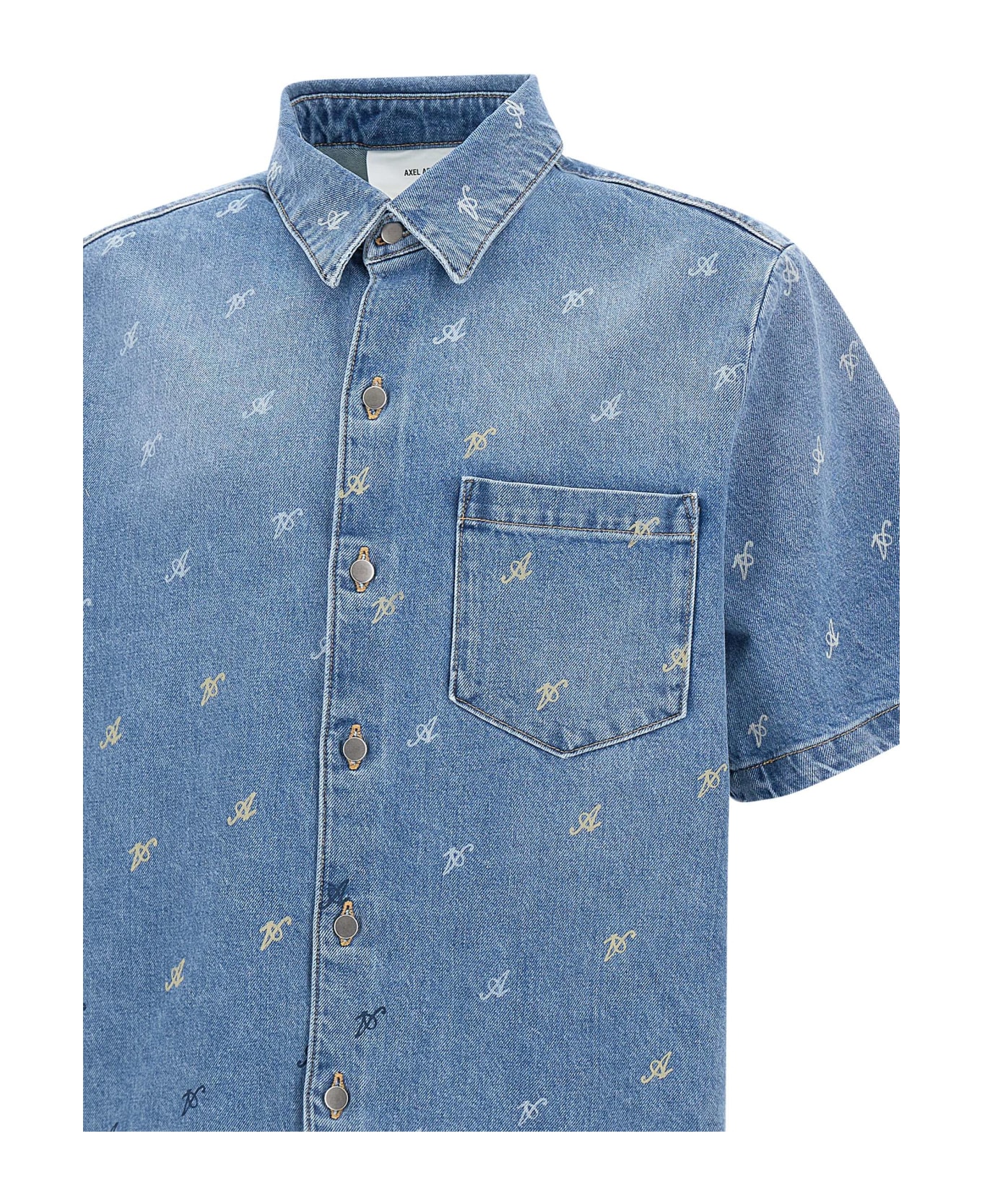Axel Arigato "miles"cotton Denim Shirt - BLUE