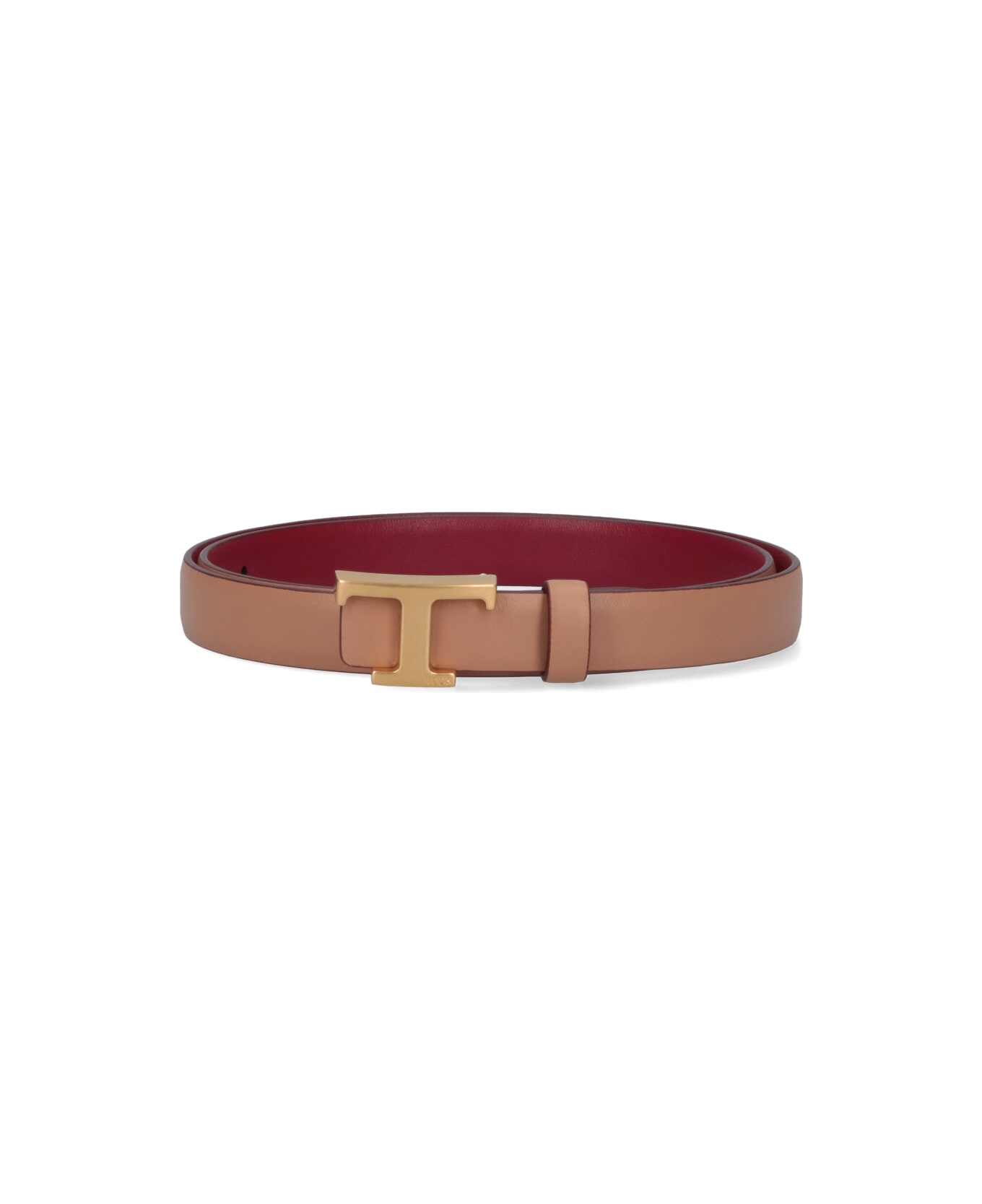 Tod
s "t Timeless" Reversible Belt - Beige