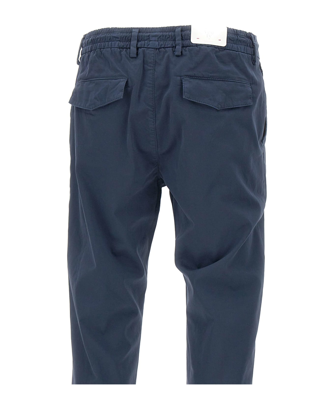 Eleventy Stretch Cotton Trousers - BLUE