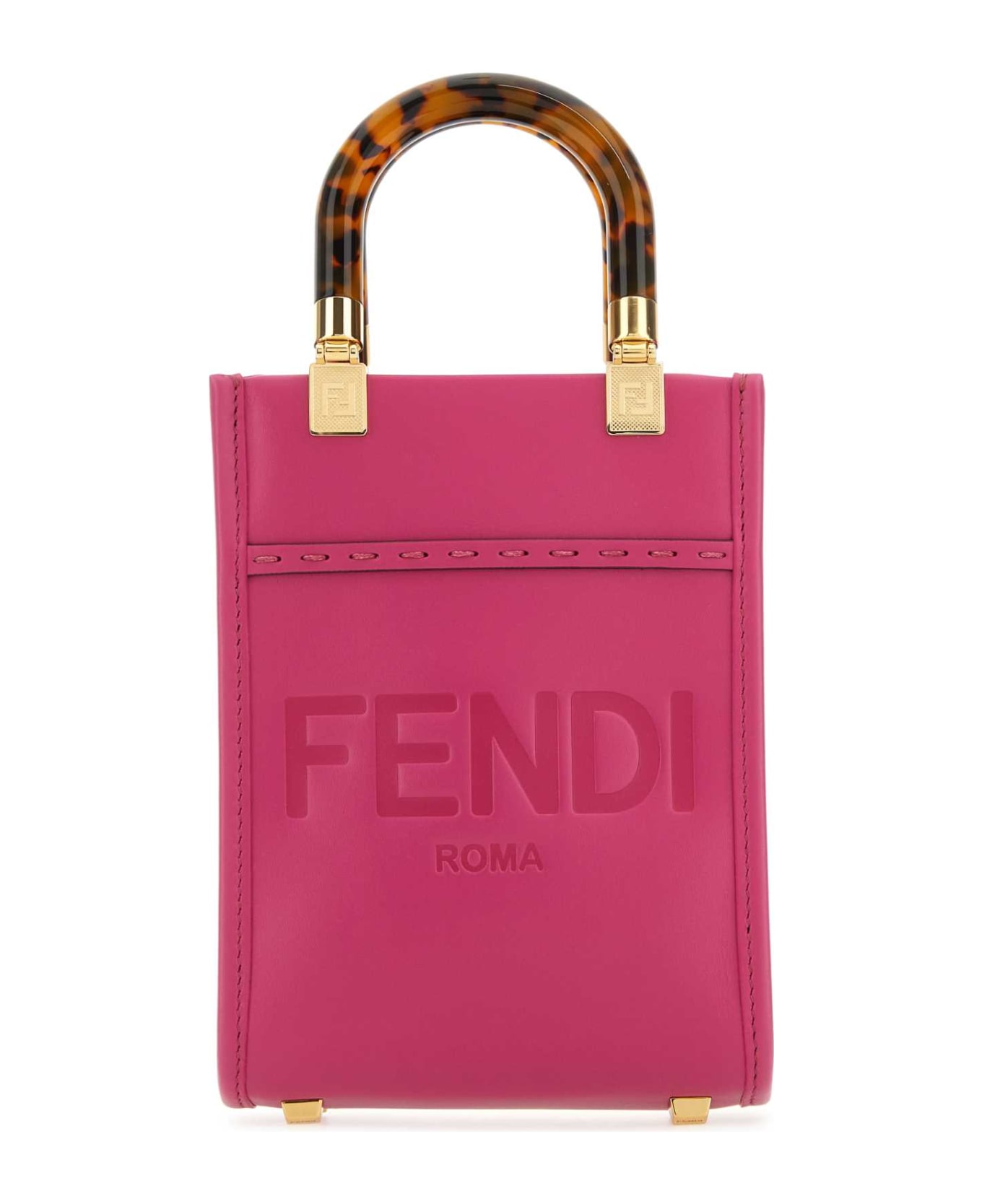 Fendi Fuchsia Leather Mini Sunshine Handbag - CICLAMINOPILAROS