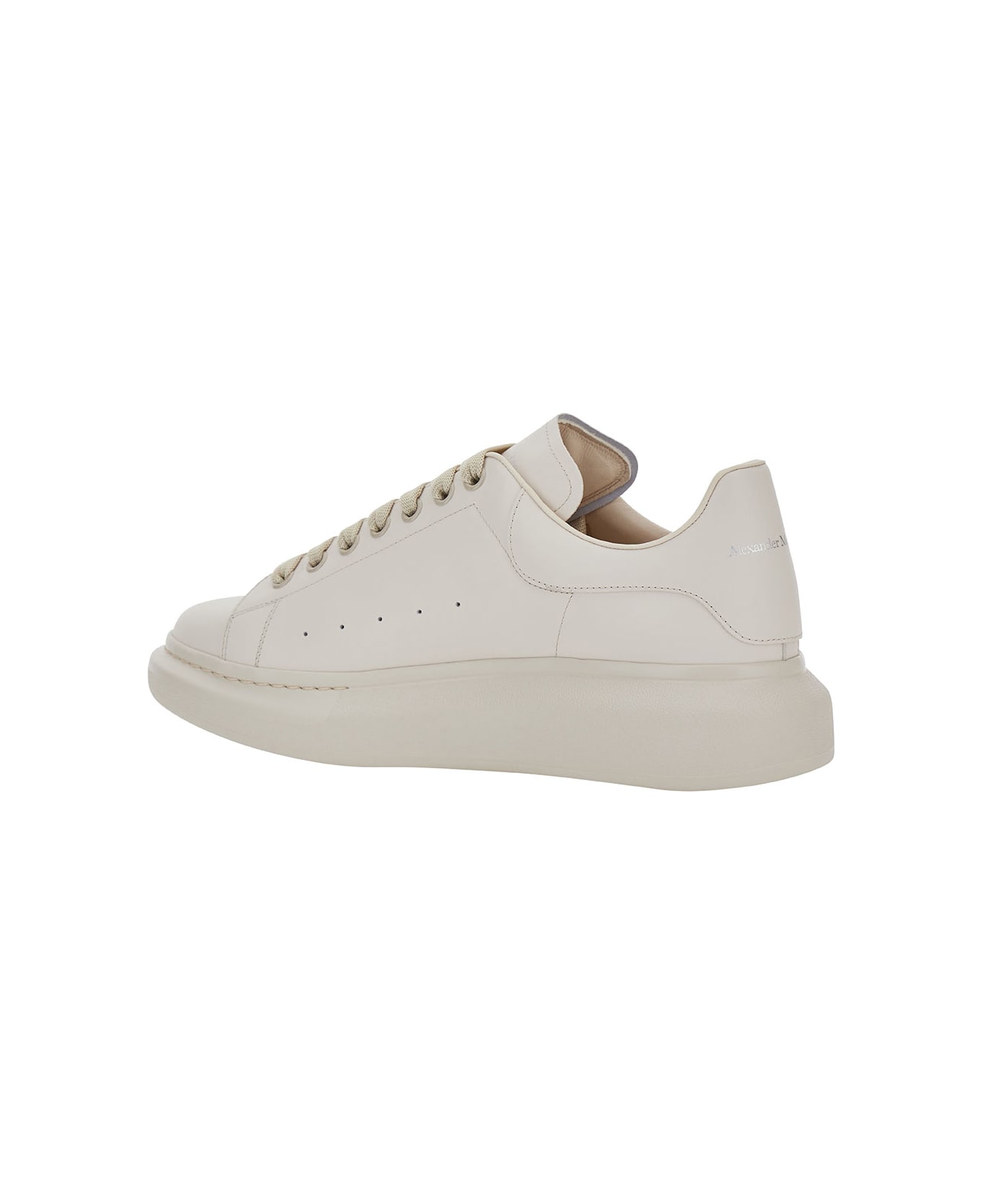 Alexander McQueen Low Top Sneakers With Platform In Leather - TRENCH