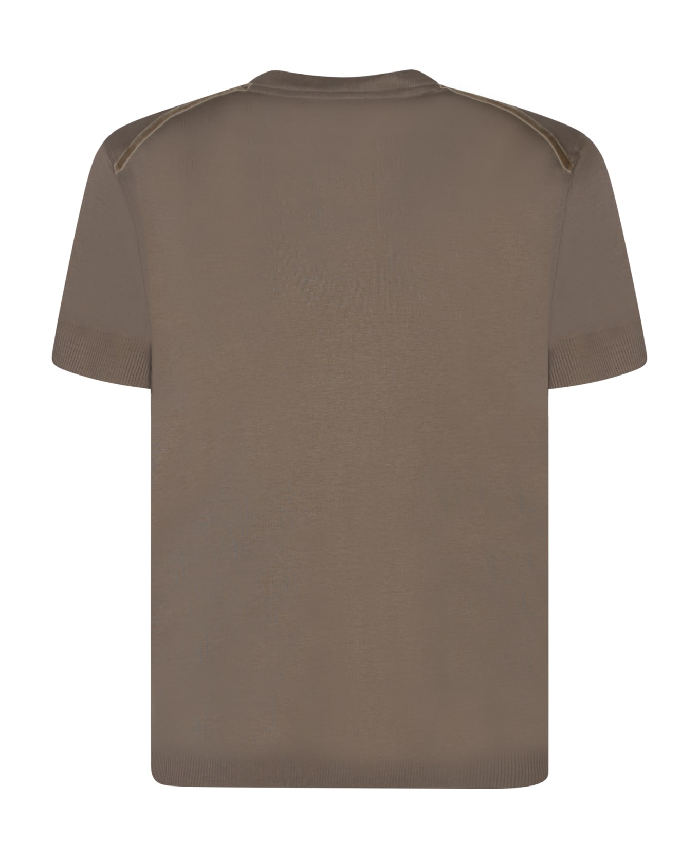 Tom Ford Ribbed Military Green T-shirt - Green