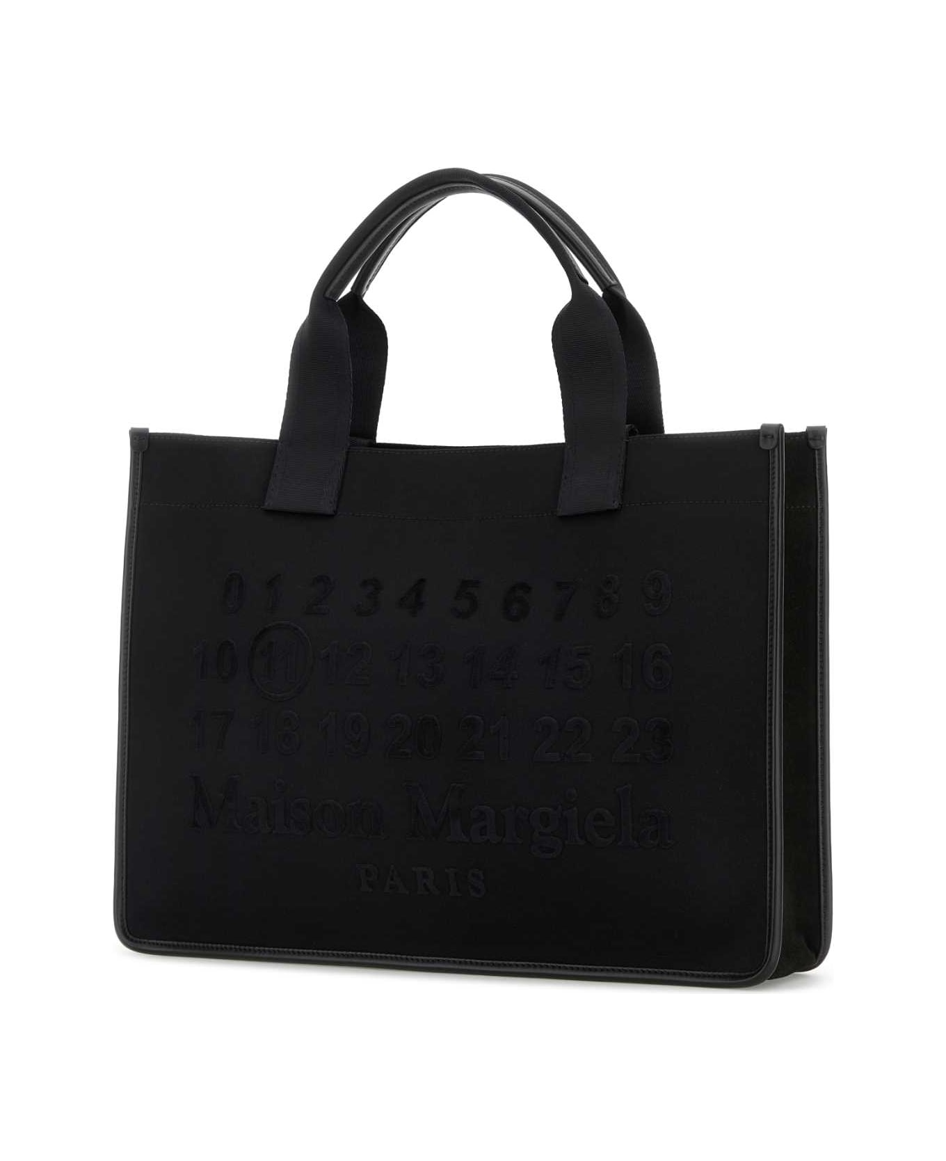 Maison Margiela Black Canvas Shopping Bag - BLACKBLACKBLACK