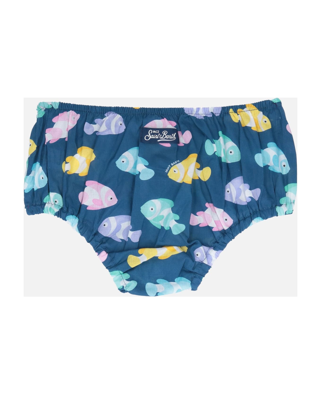 MC2 Saint Barth Infant Bloomers Pimmy With Clownfish Print - BLUE