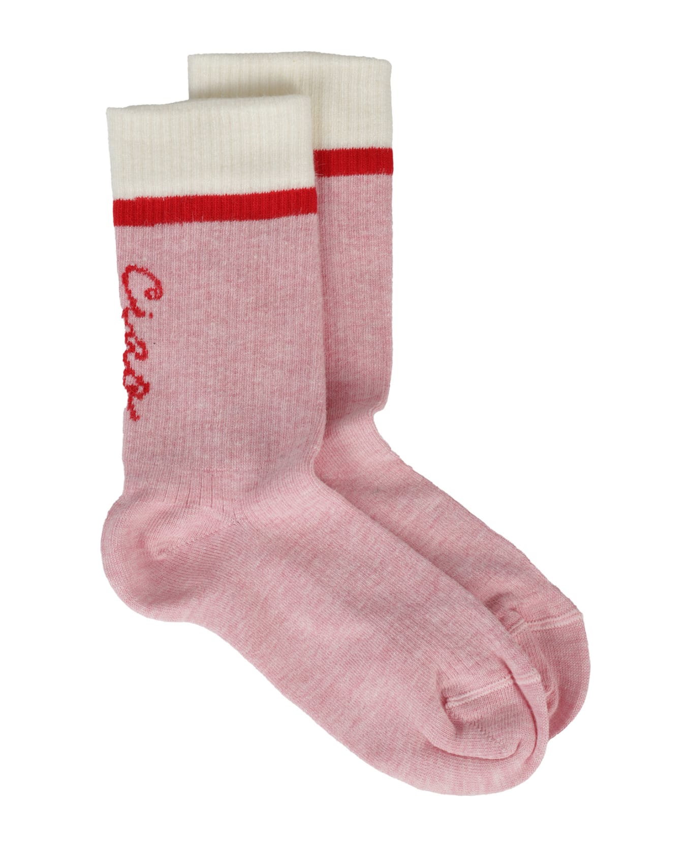 Giada Benincasa Socks - Bianco+rosa 靴下＆タイツ