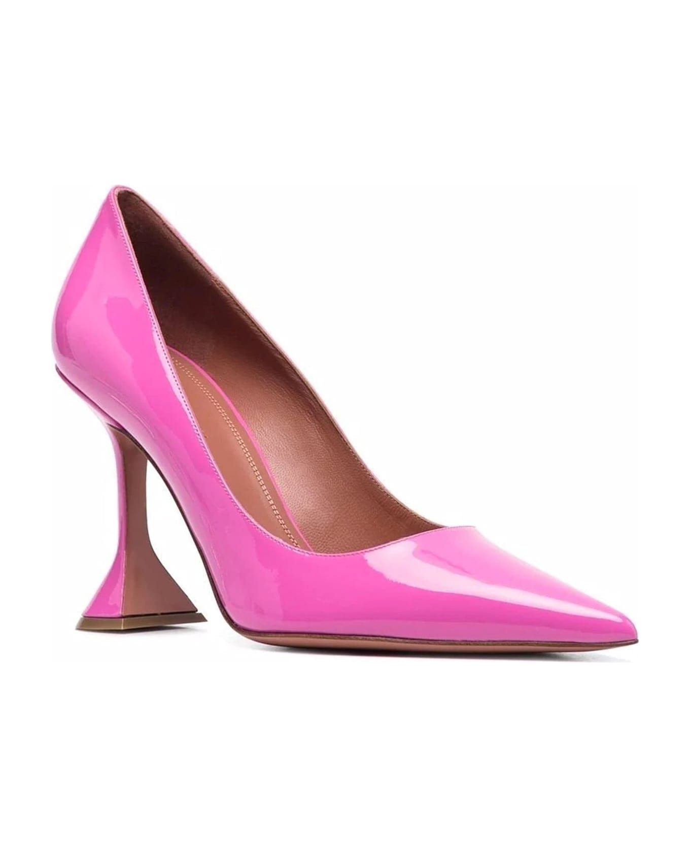 Amina Muaddi Ami Patent Leather Pumps - Pink