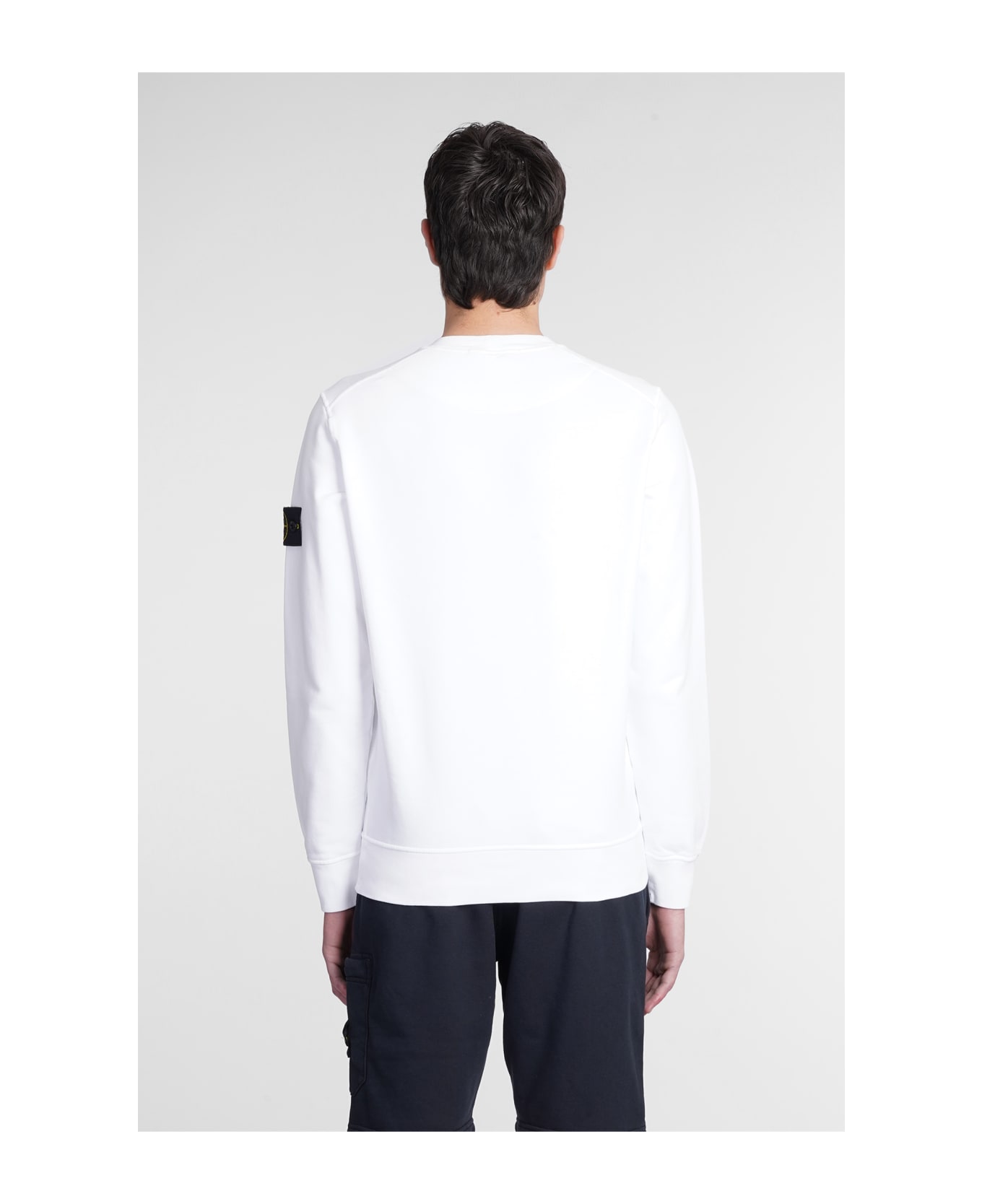 Stone Island Sweatshirt In White Cotton - white