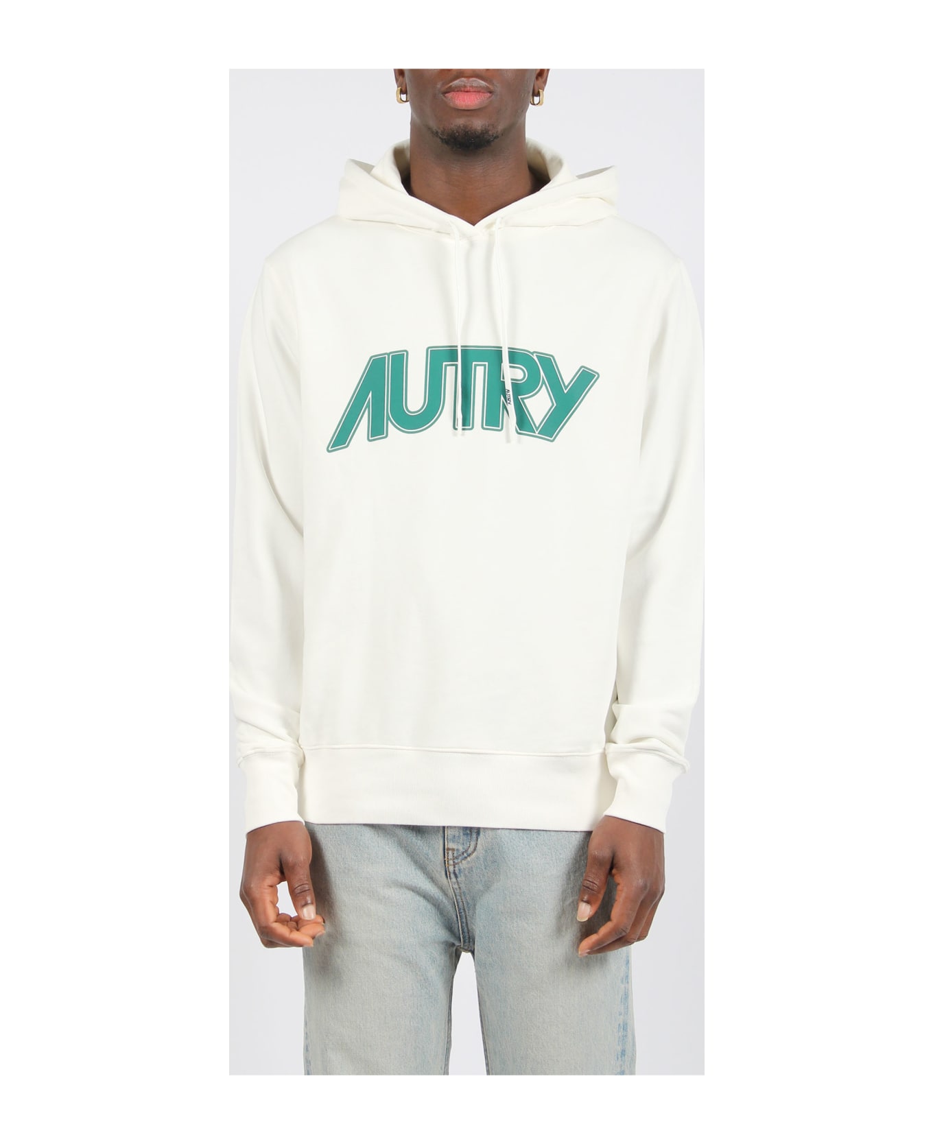 Autry Cotton Hooded Sweatshirt - White フリース