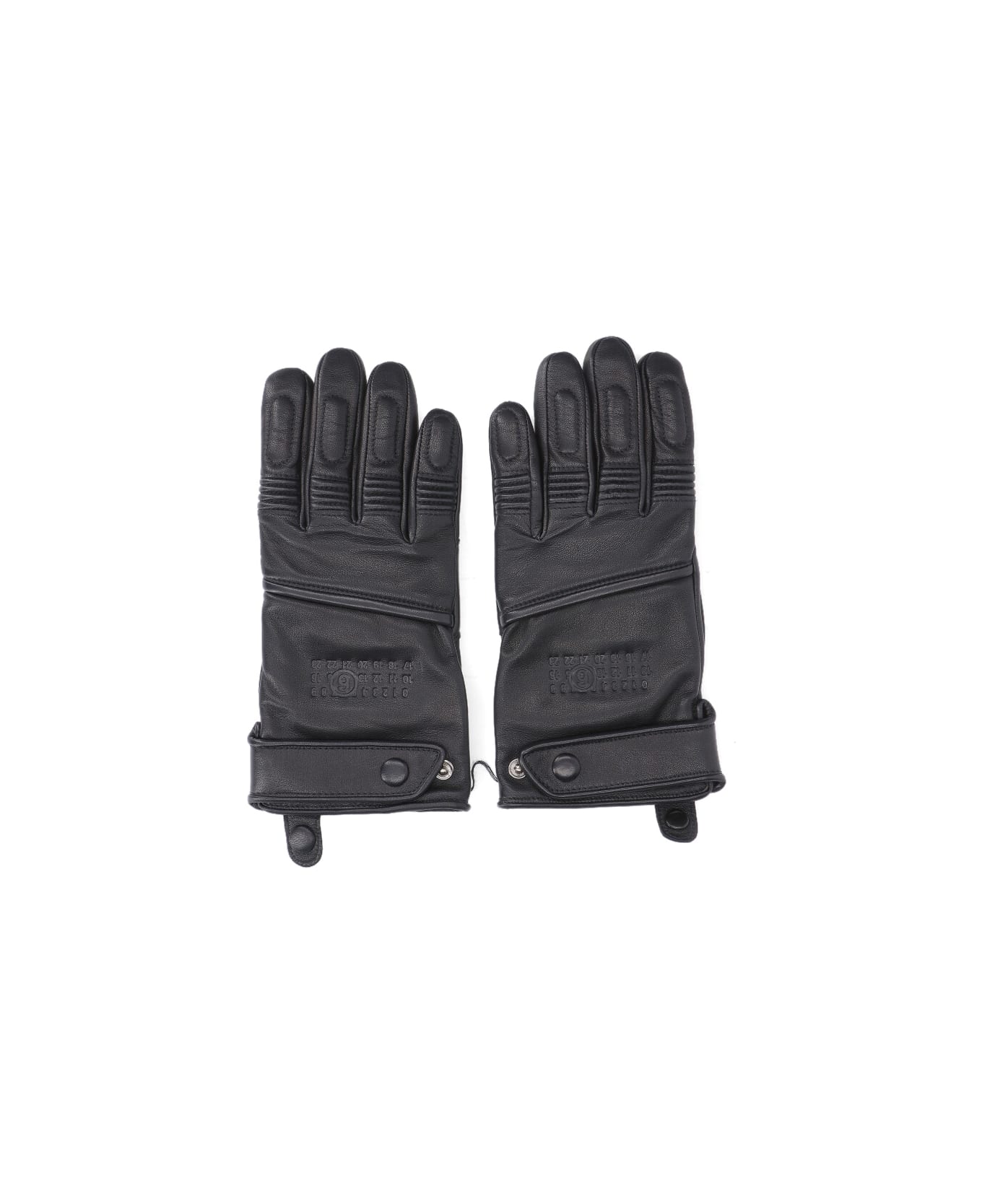 MM6 Maison Margiela Sheepskin Gloves - Black  