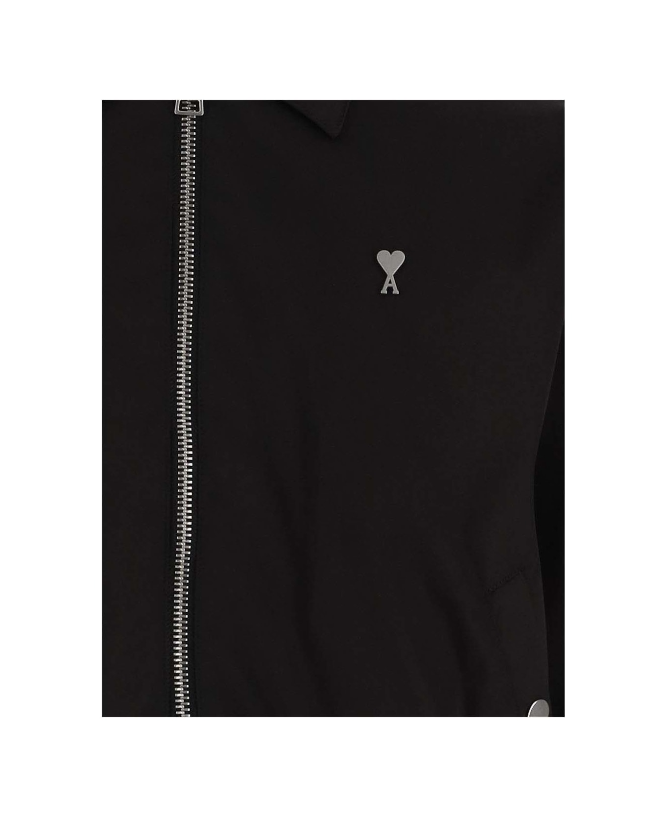 Ami Alexandre Mattiussi Technical Fabric Jacket With Logo - Black ジャケット