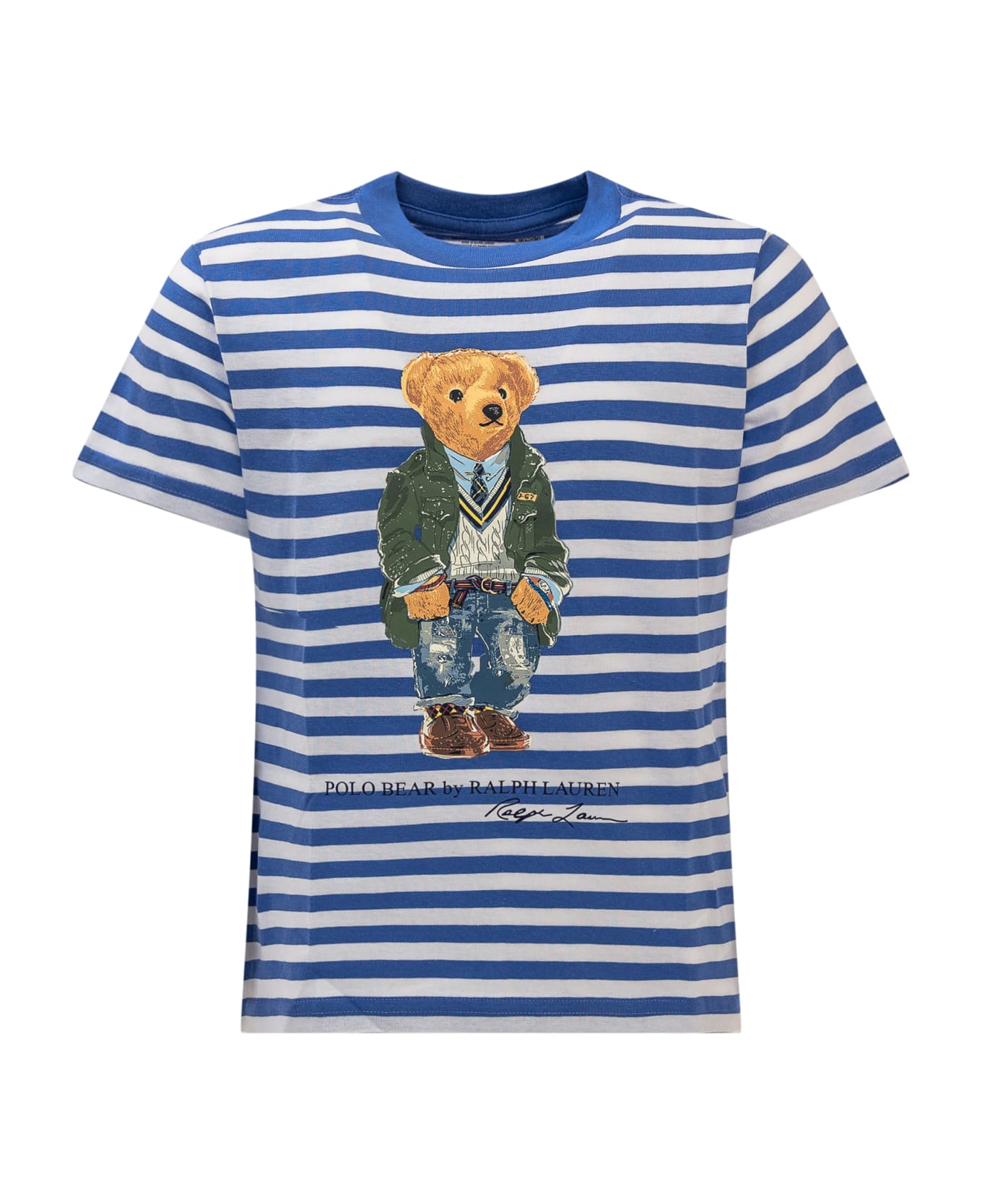 Polo Ralph Lauren Polo Bear T-shirt - SP24 PARIS BEAR NEW ENGLAND BLU
