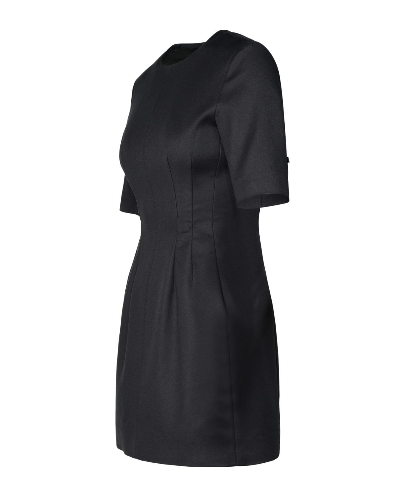 SportMax 'colomba' Black Cotton Blend Dress - Black