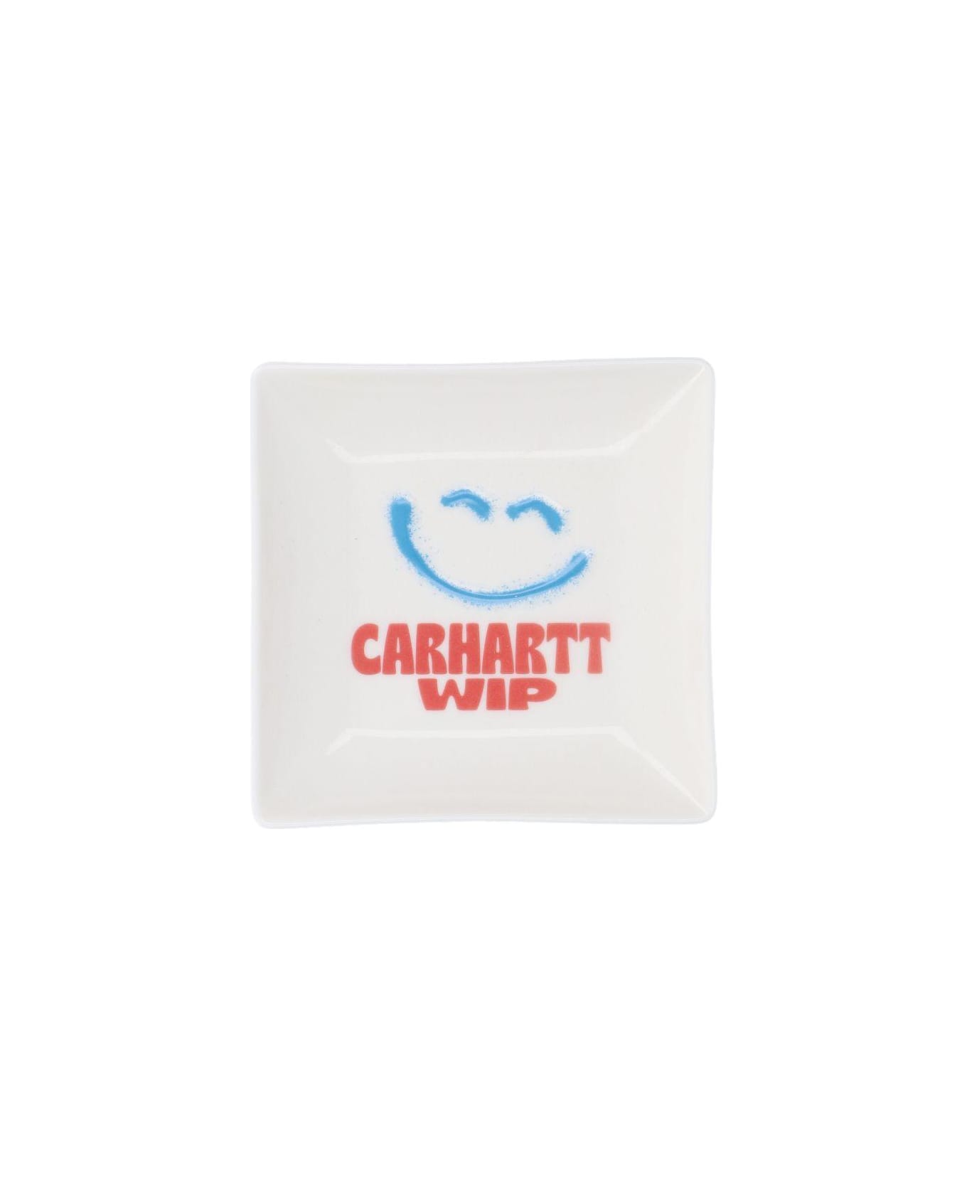 Carhartt 'happy Script' Ashtray - Bianco