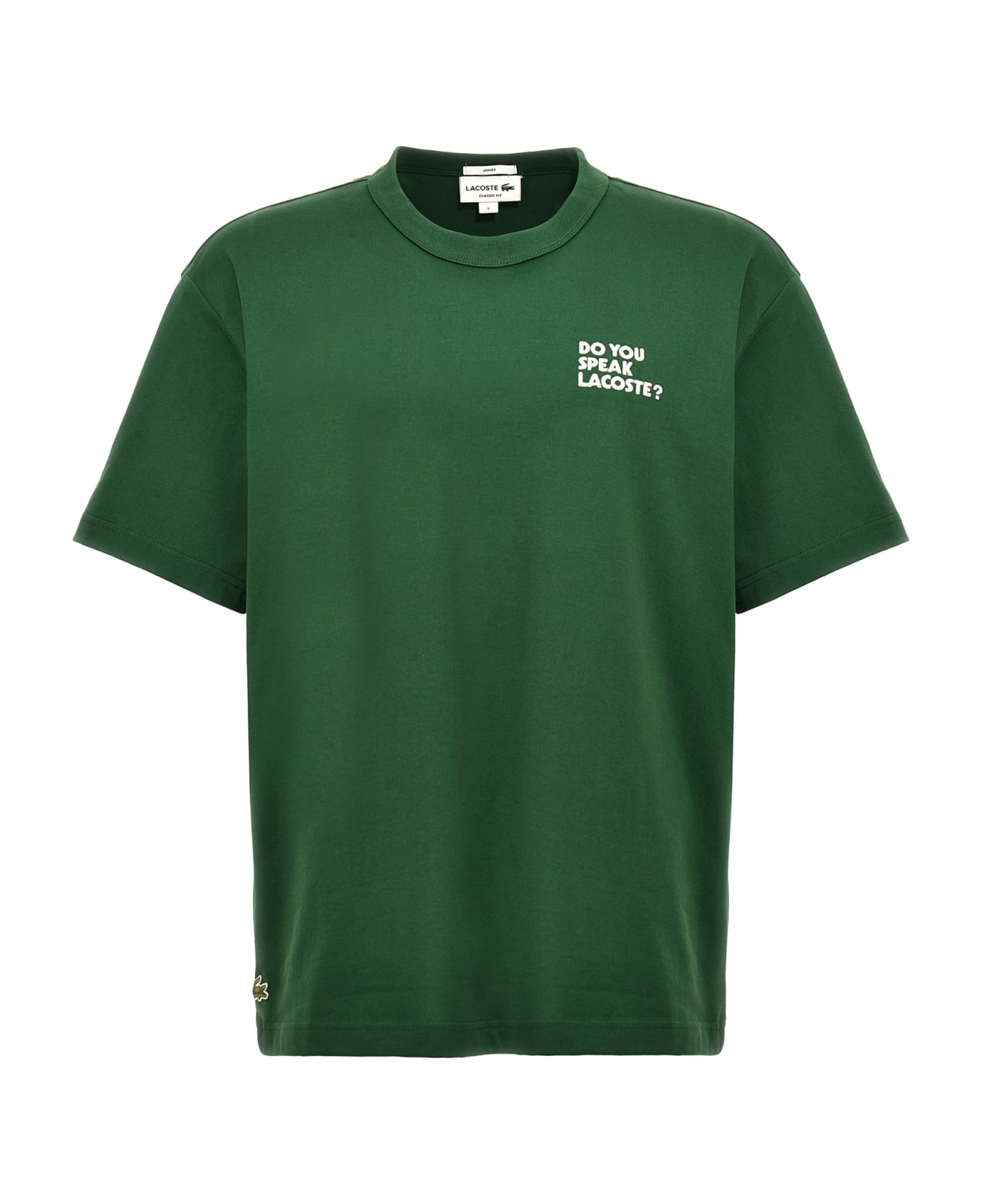 Lacoste 'do You Speak Lacoste?' T-shirt - Green Tシャツ