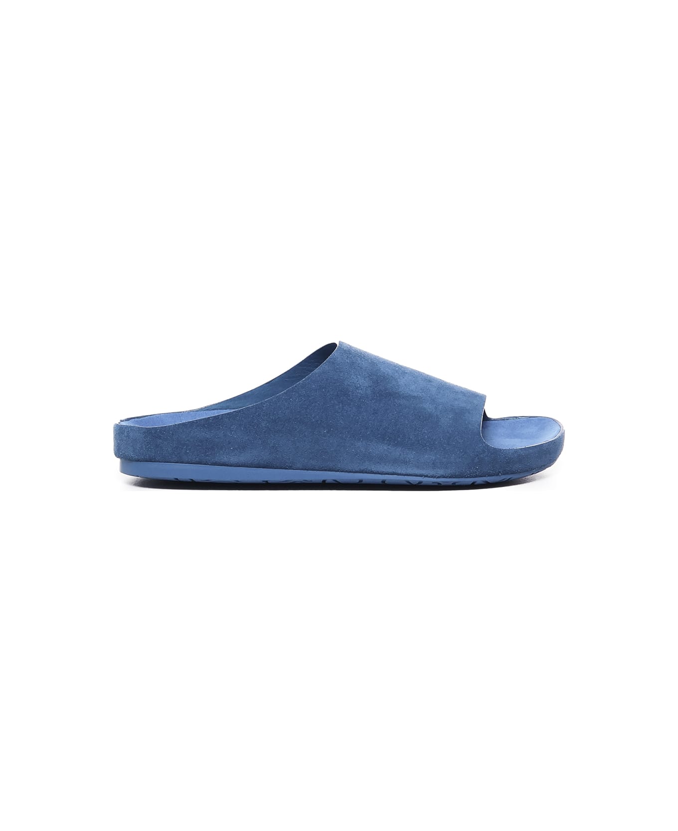 Loewe Lago Sandals In Suede - LAGOON BLUE