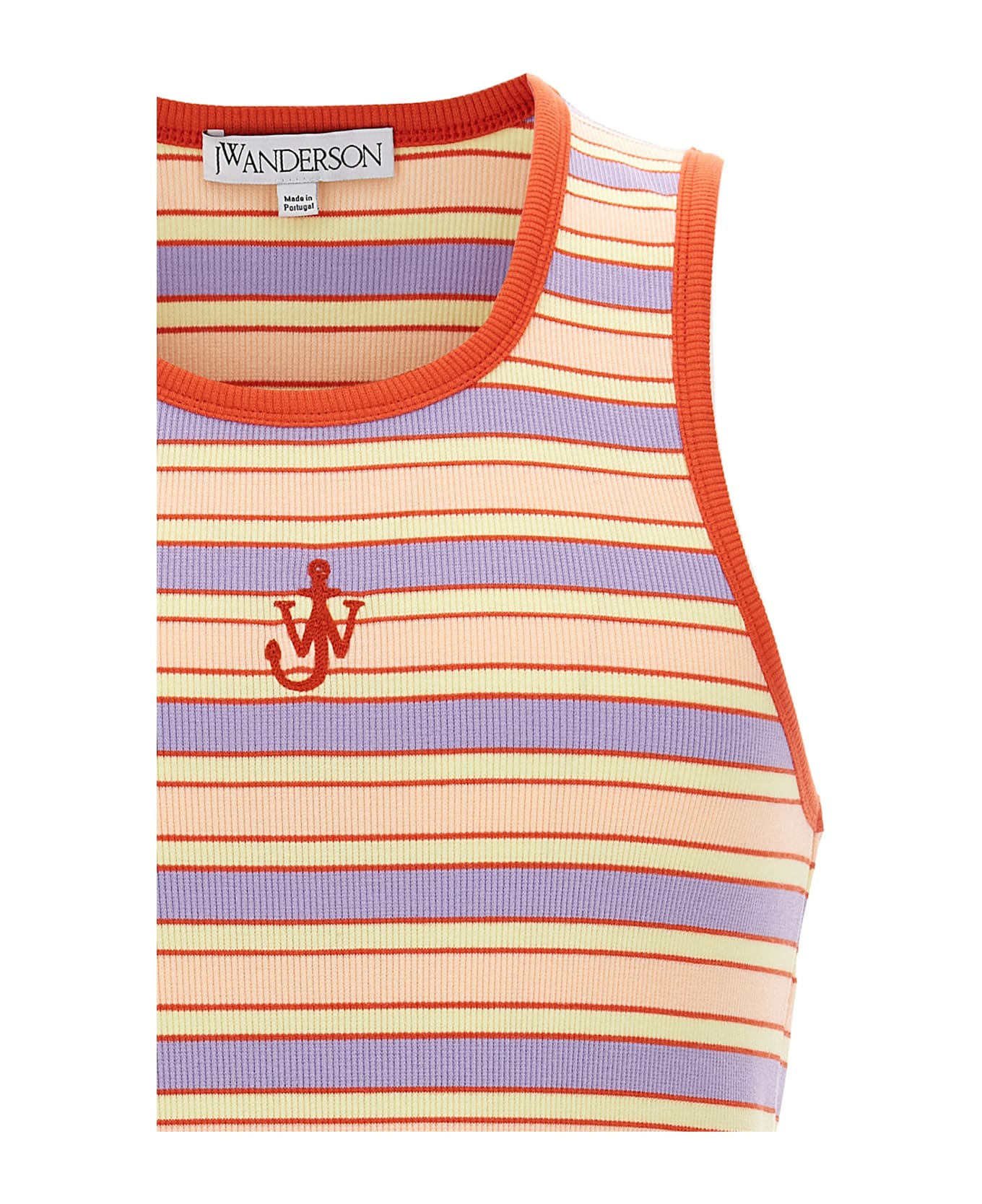 J.W. Anderson Logo Ribbed Tank Top - Multicolor
