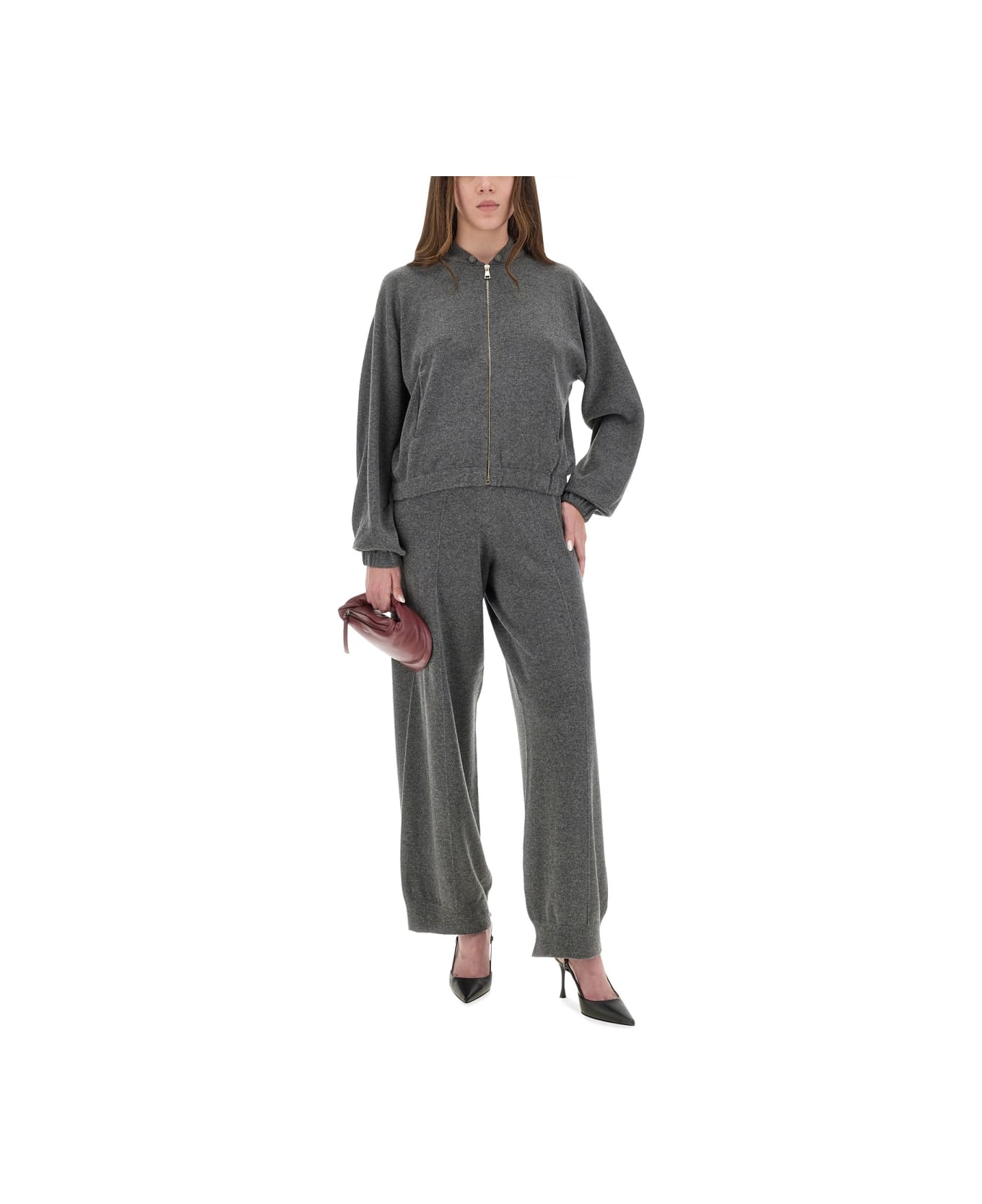 Fabiana Filippi Wool, Silk And Cashmere Sweatshirt - GREY