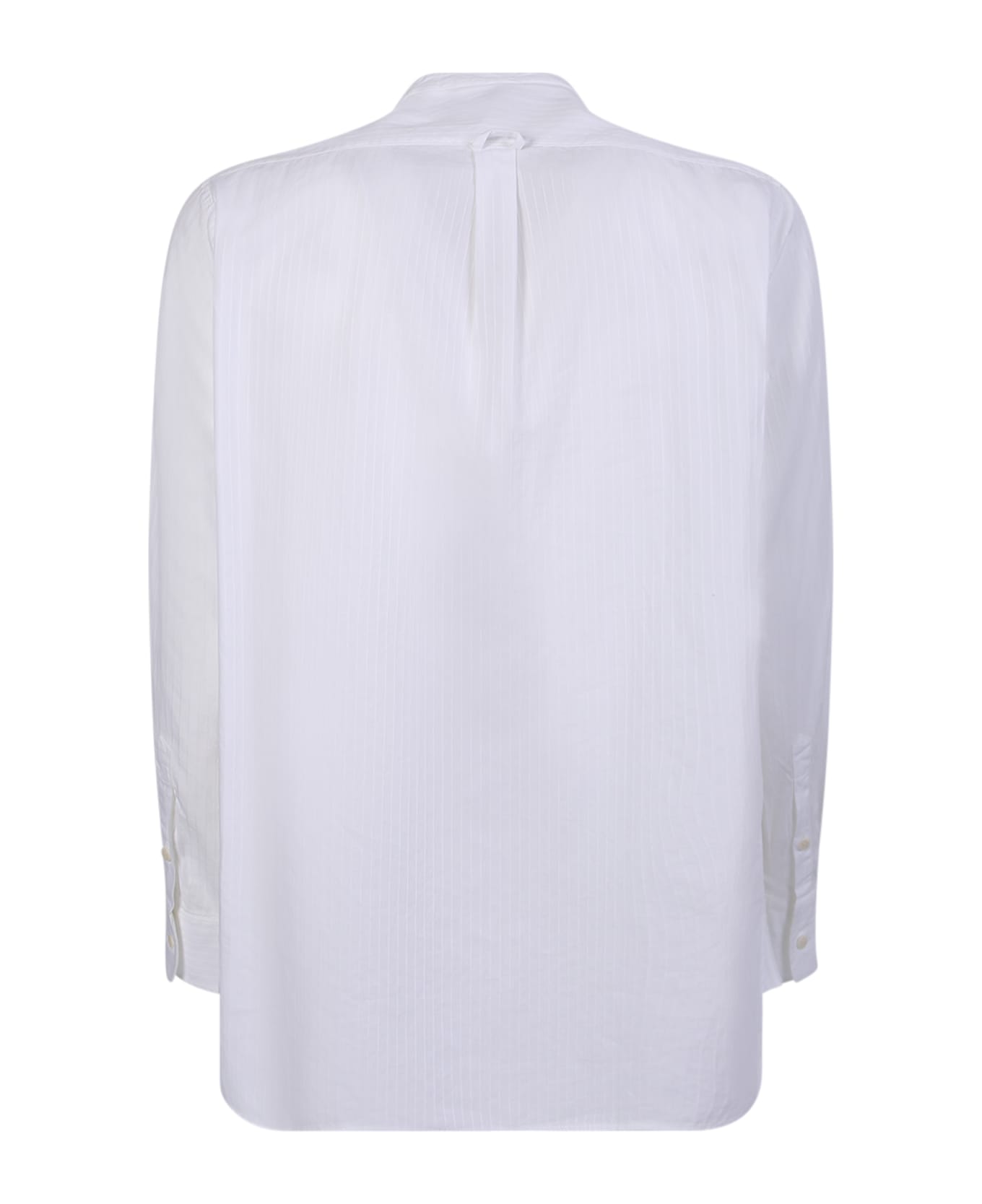 Original Vintage Style Korean Collar White Shirt - White シャツ
