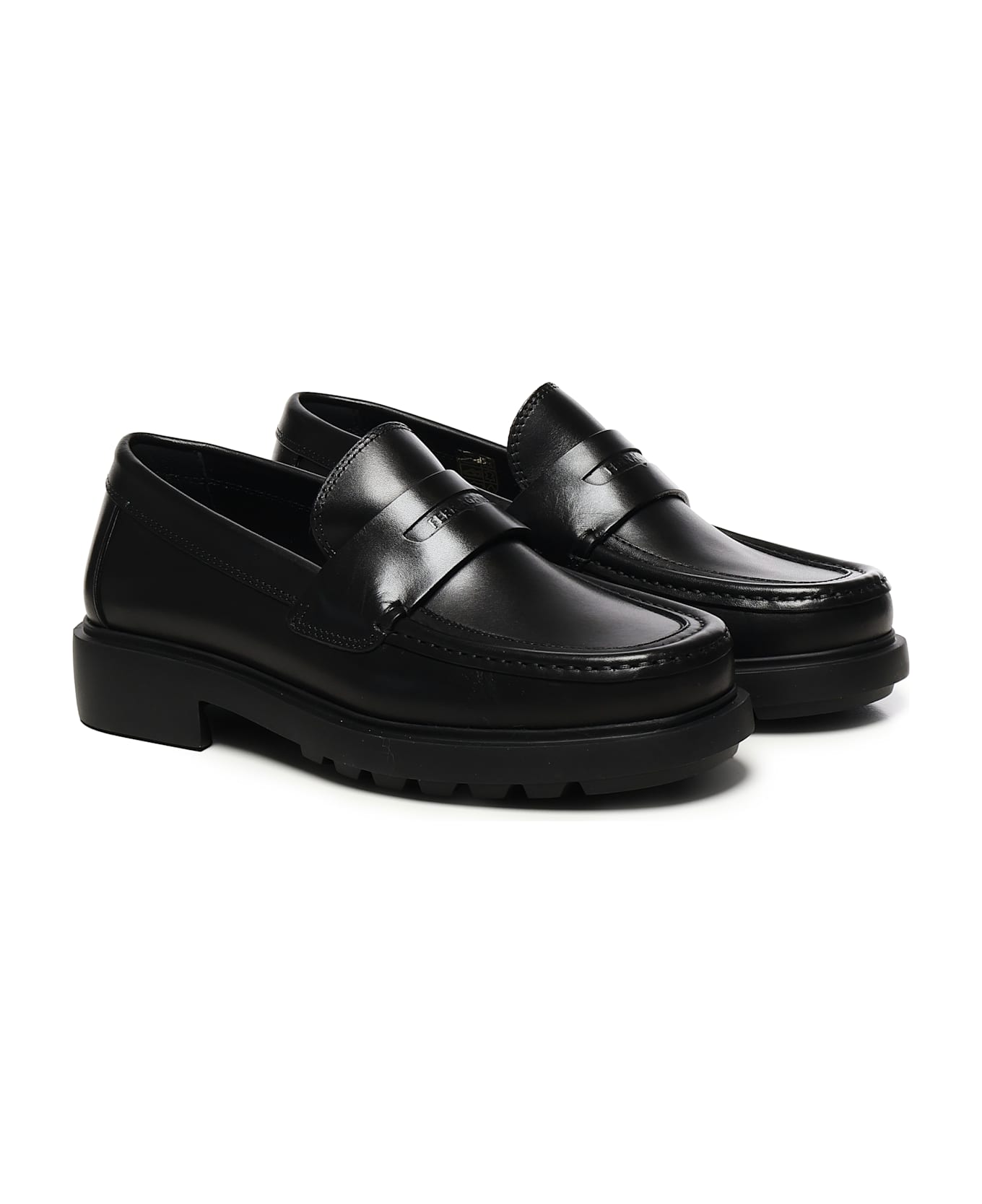 Ferragamo Calfskin Loafers - Black