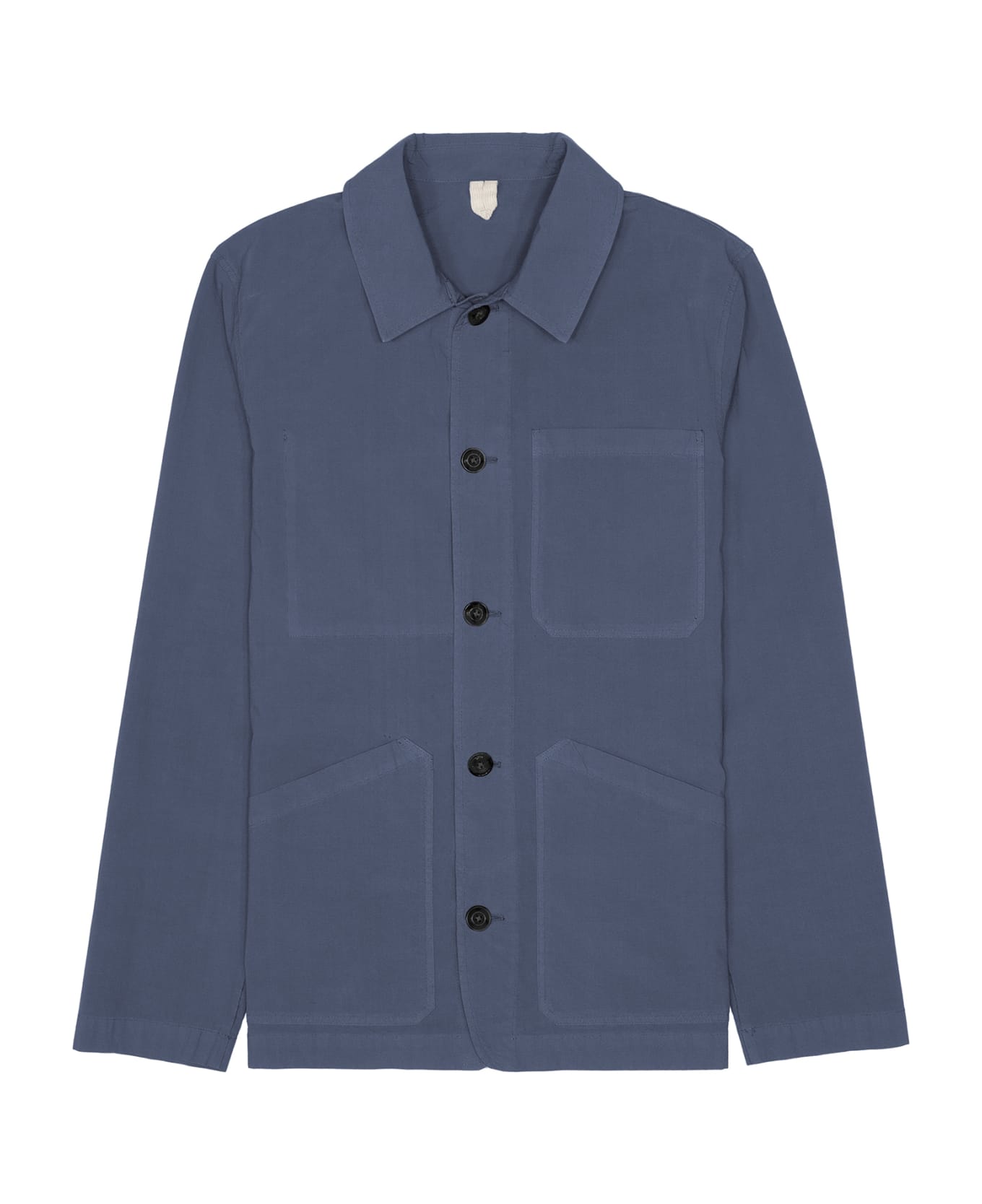 Altea Air Force Blue Cotton Jacket With Buttons - AVIO