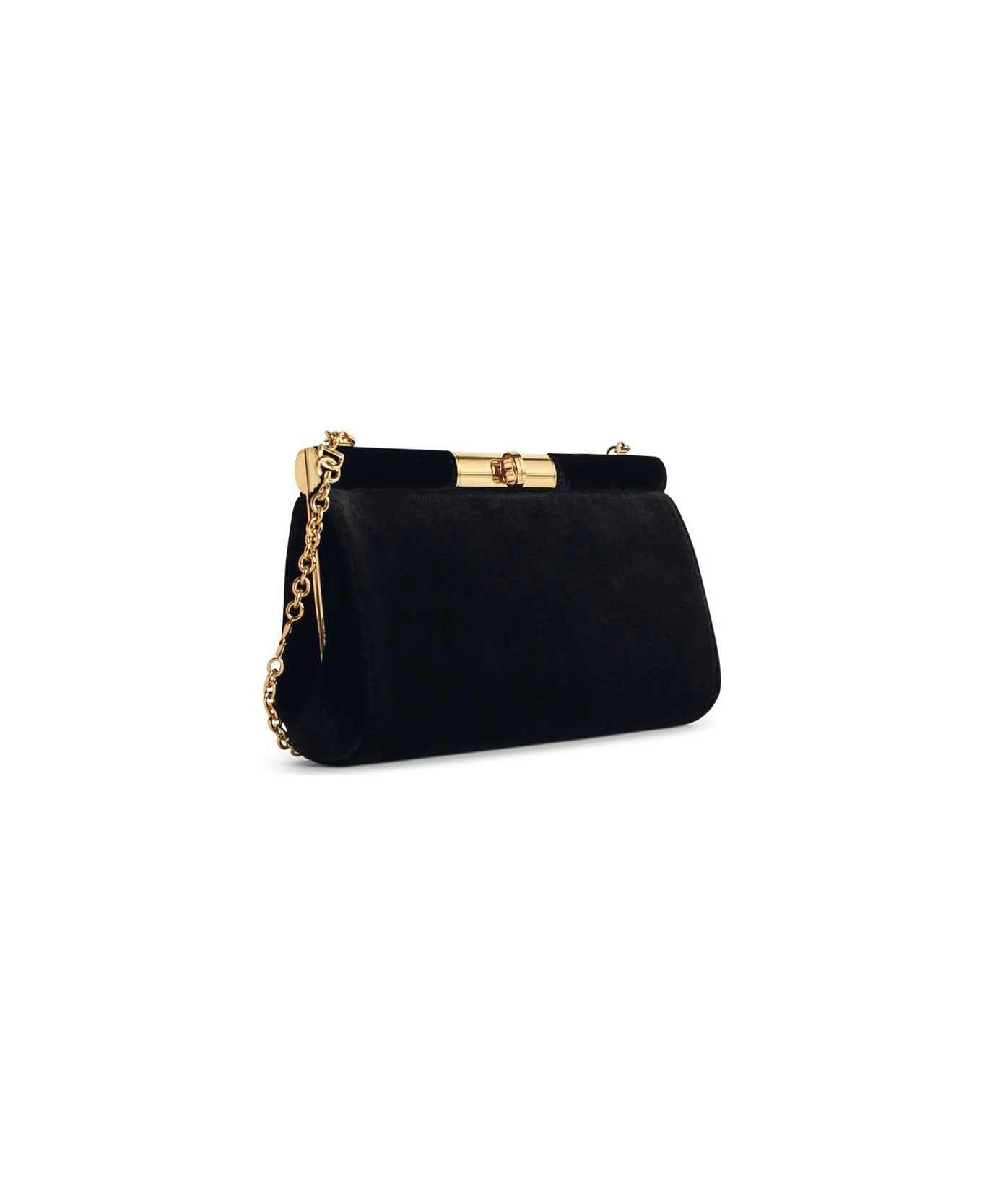 Dolce & Gabbana Black Velvet Shoulder Strap - Black