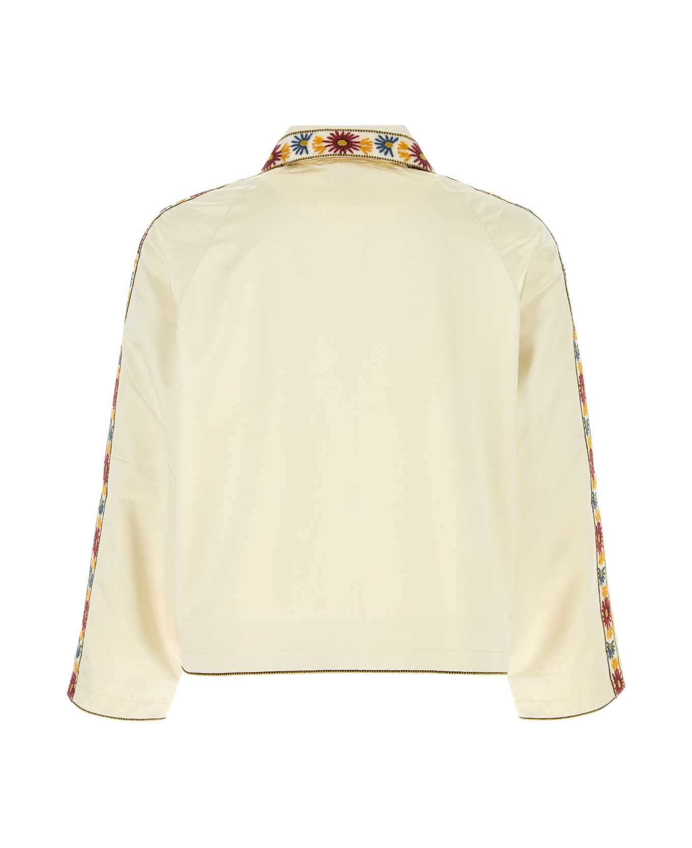 Bode Ivory Satin Candyfloss Jacket - CREAMMULTI
