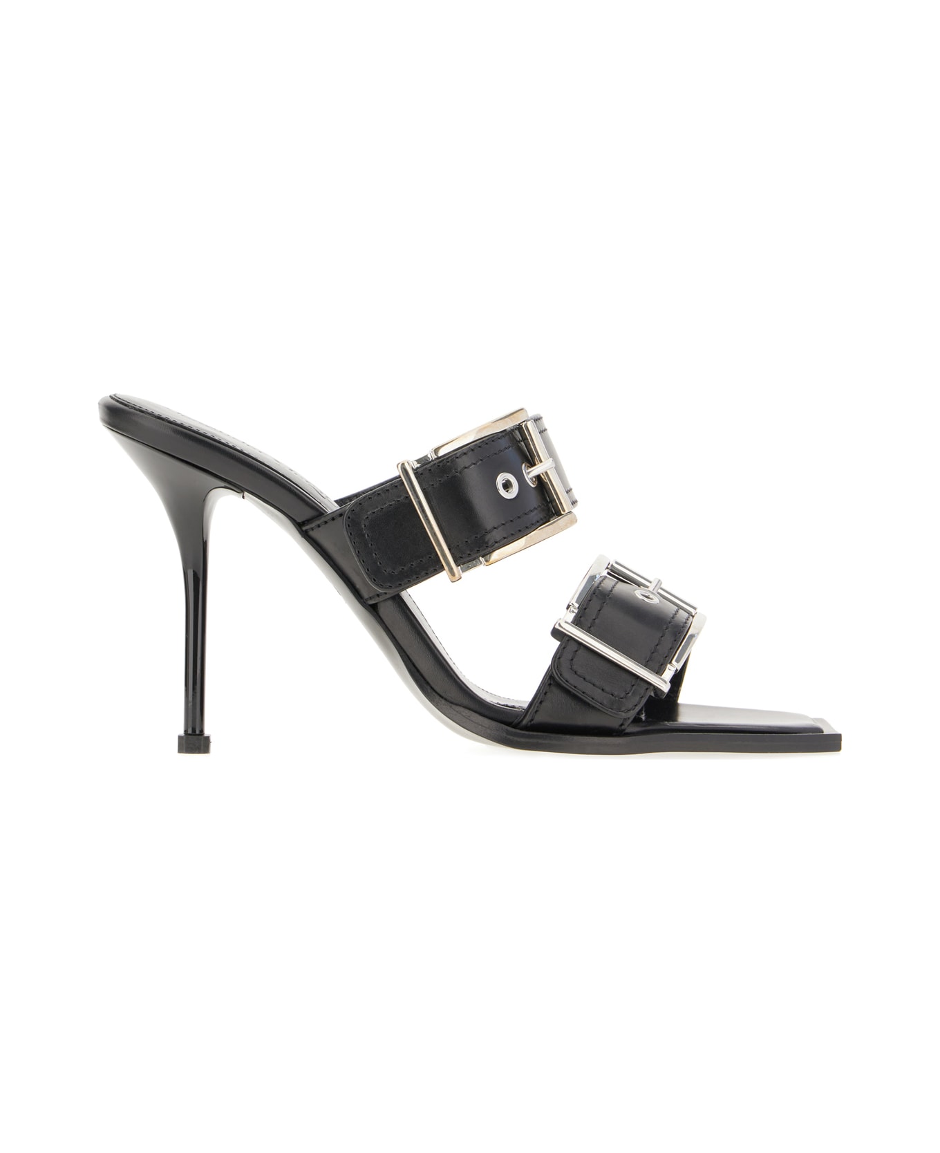 Alexander McQueen Black Leather Sandals - 1081