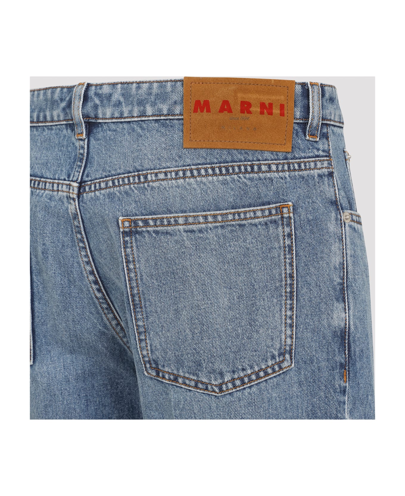 Marni Washed Bull Denim 5-pocket Jeans - Deep Blue