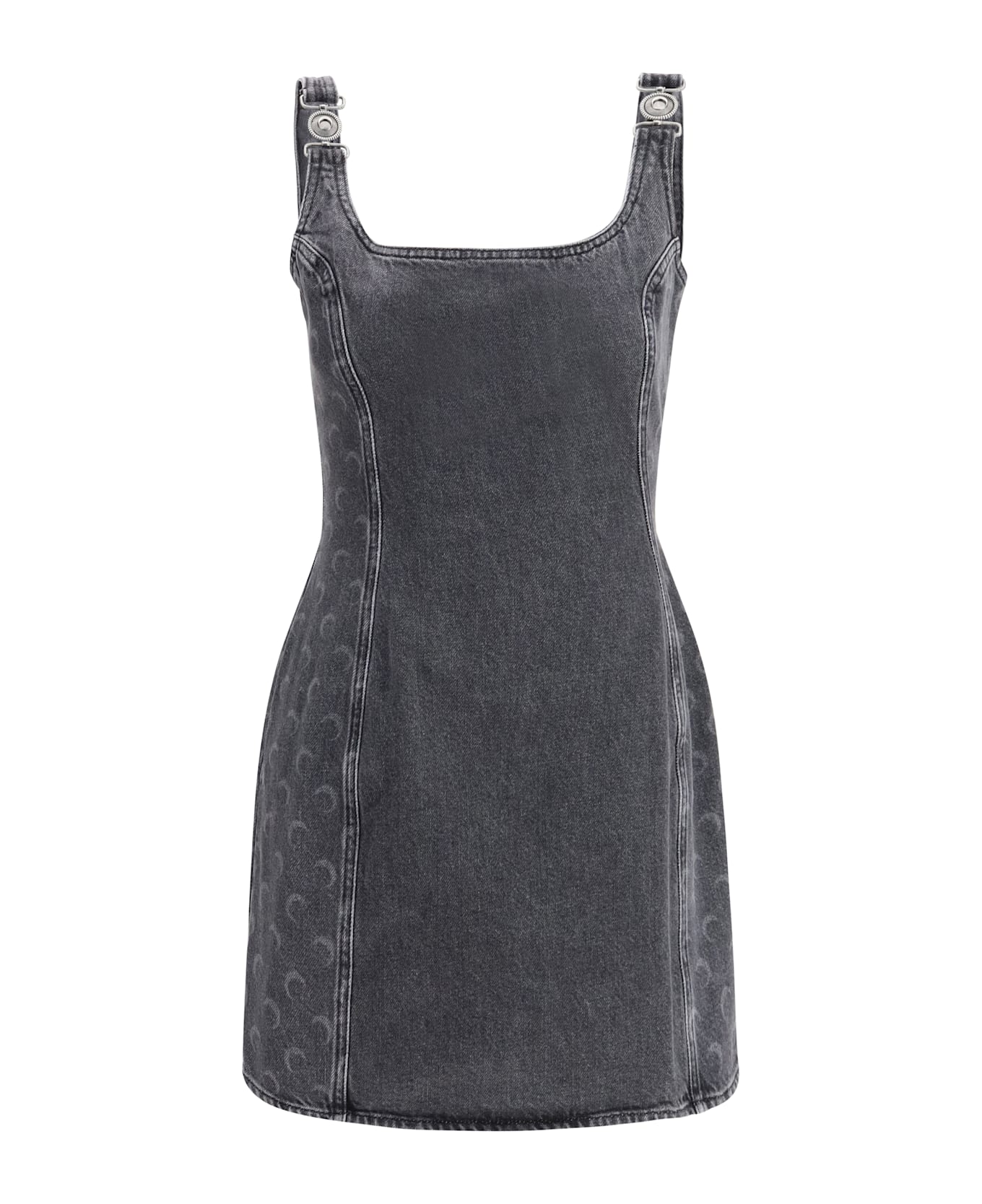 Marine Serre Moon Laser Denim Sleeveless Mini Dress