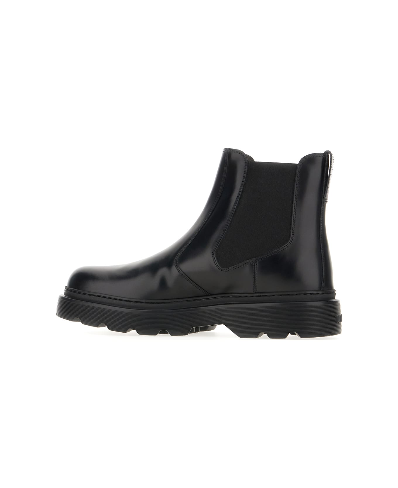 Tod's Side Stretch Leather Boots - BLACK