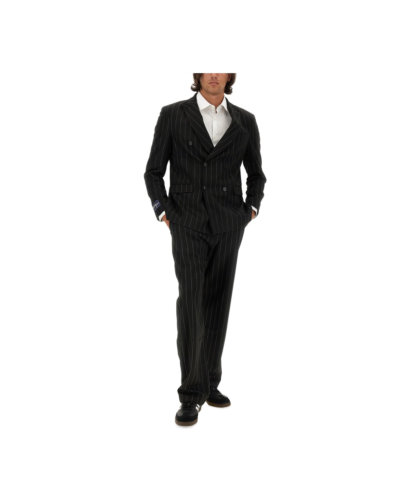 Family First Milano Double-breasted Jacket - BLACK