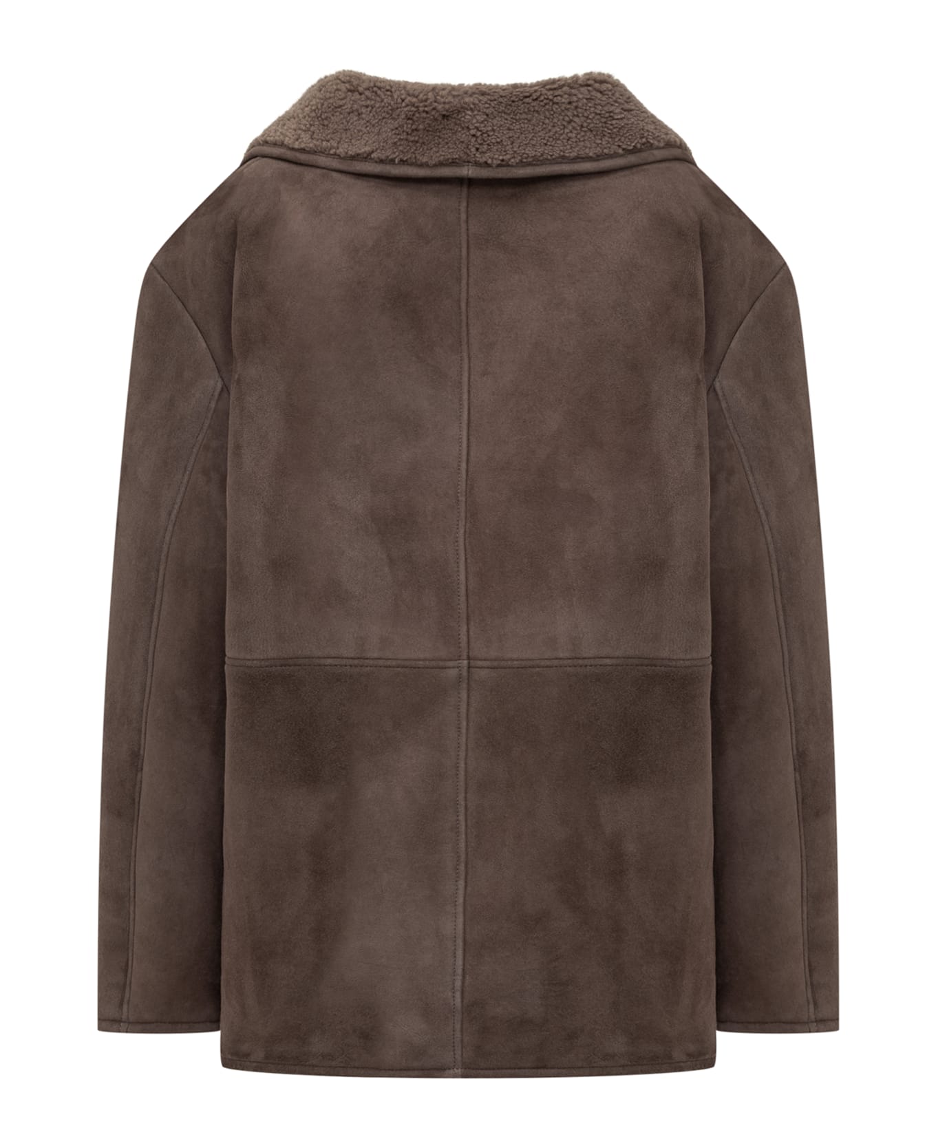 Loulou Studio Suede Coat - TAUPE