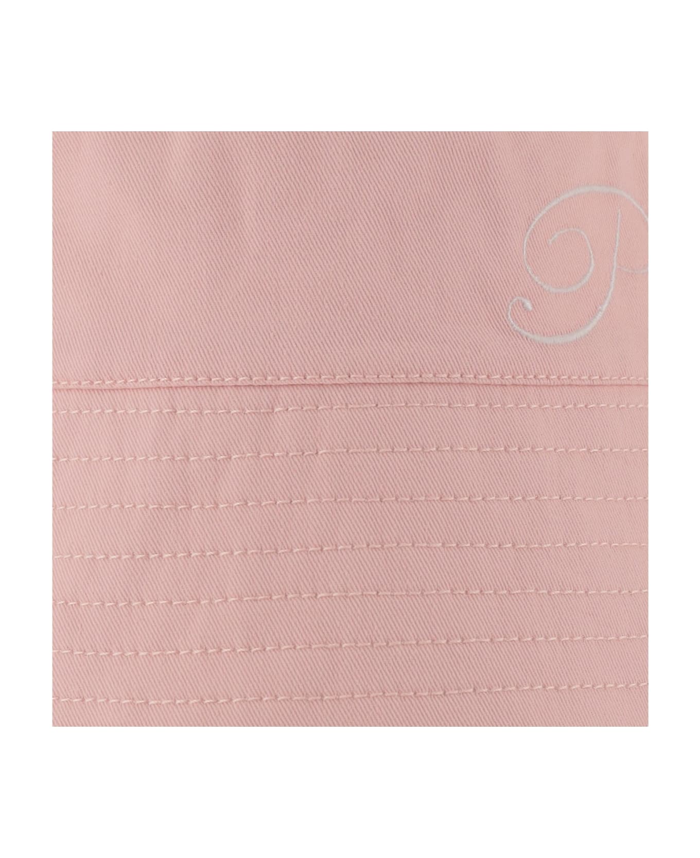 Patou Cotton Bucket Hat With Logo - Pink 帽子