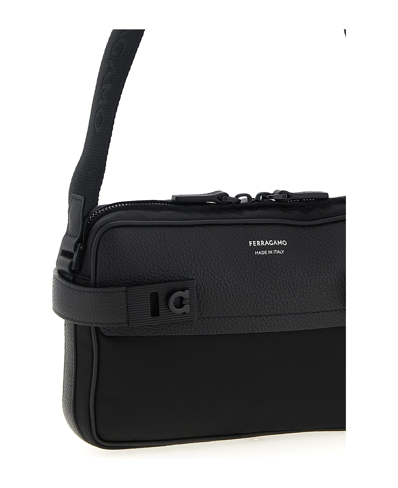 Ferragamo 
twins Nylon
 Crossbody Bag - Black  