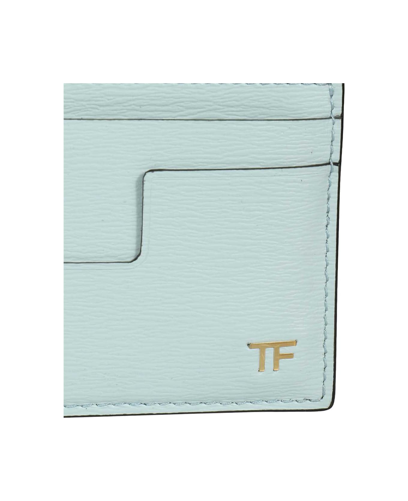 Tom Ford Leather Card Holder - Light Blue
