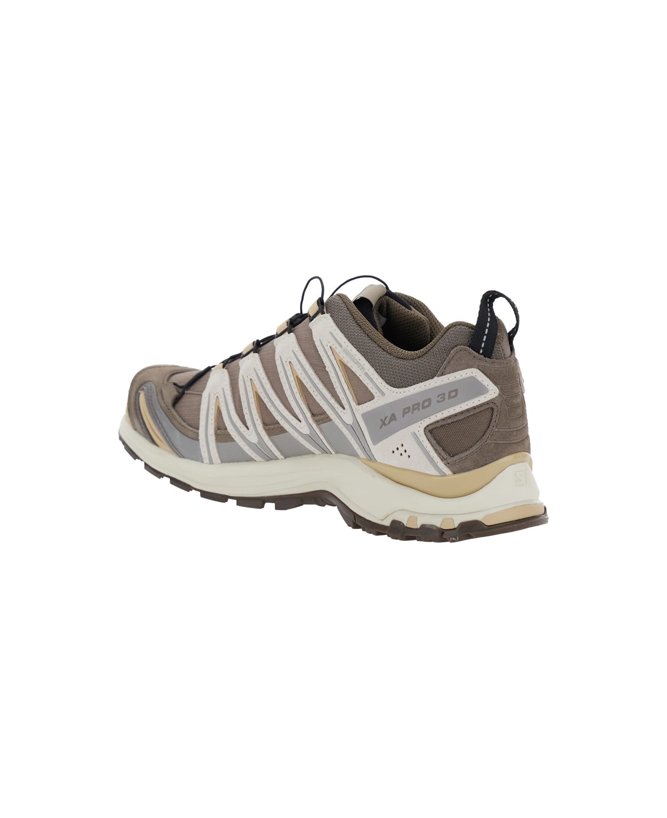 Salomon 
xa Pro 3d
 Brown Sneakers With Printed Logo On The Side And Drawstring Closure In Fabric Unisex - Brown