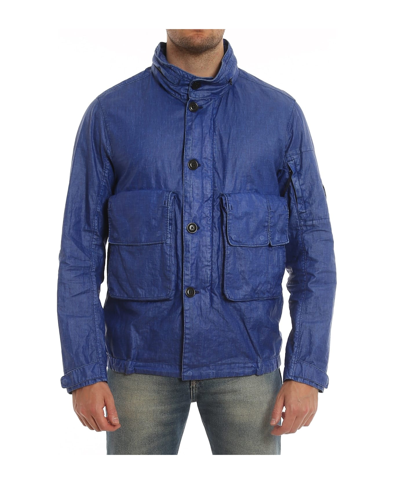 C.P. Company C.p Company Waxed Linen Jacket - Blue