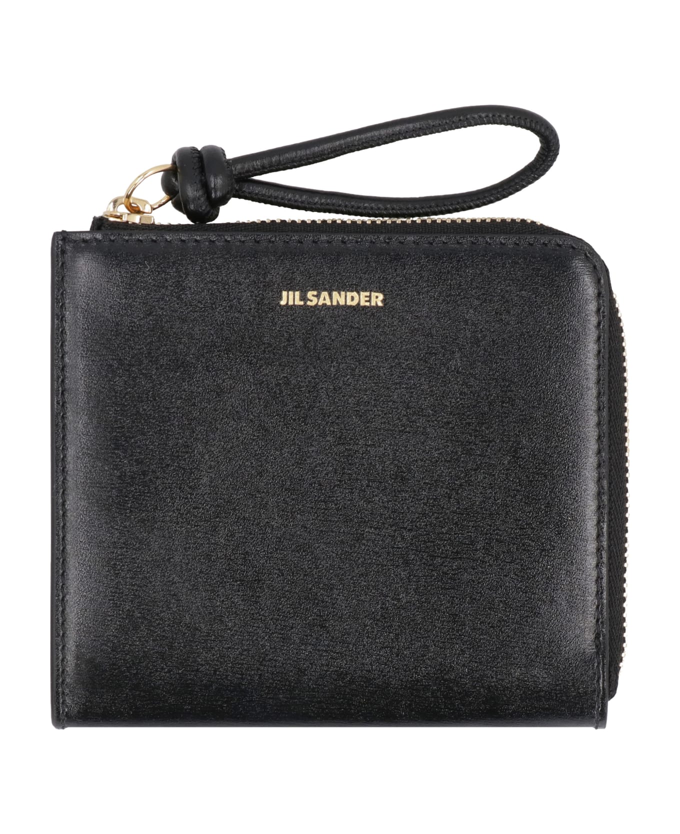 Jil Sander Giro Leather Card Holder - black